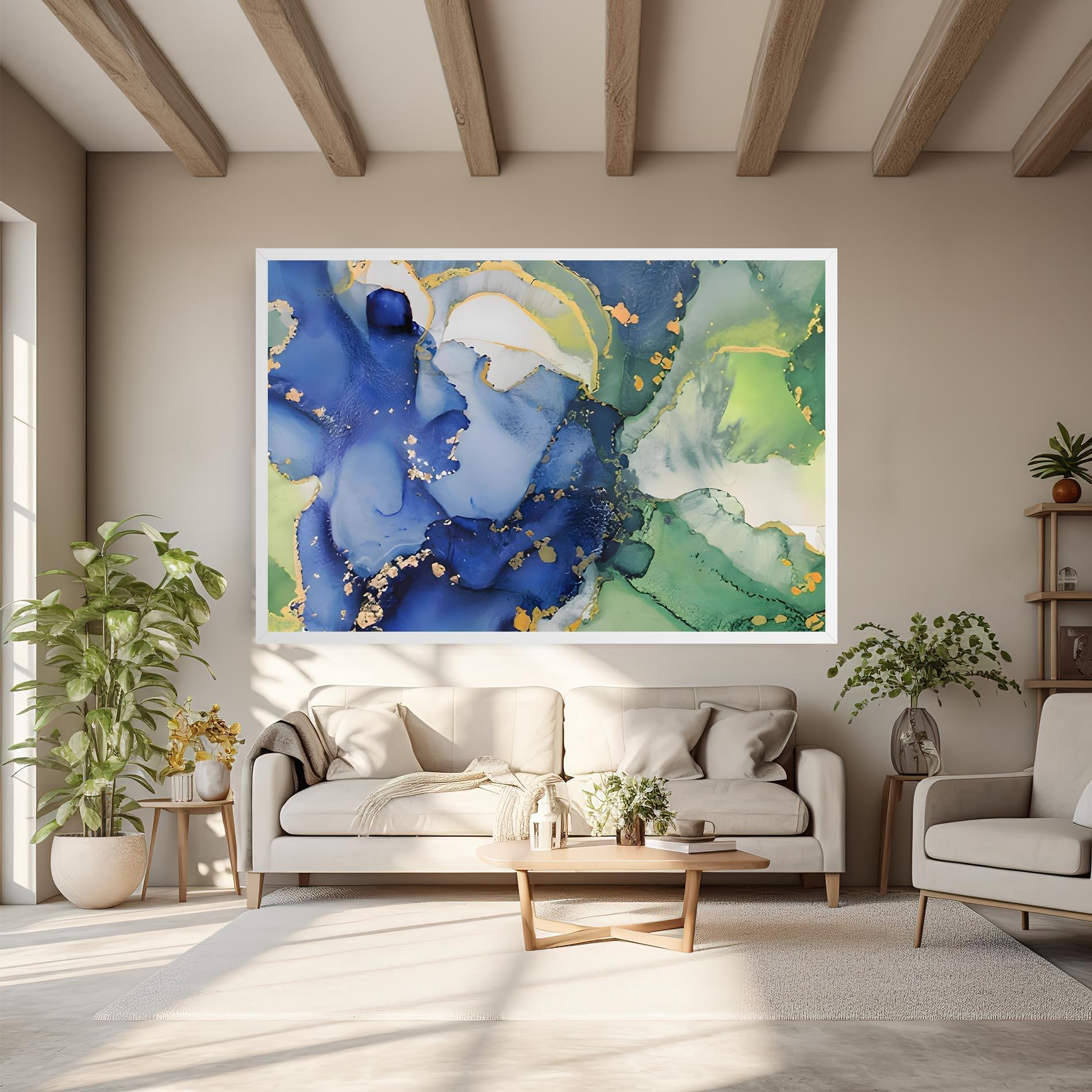 Obraz na Płótnie Green Paint Marble mockup 6