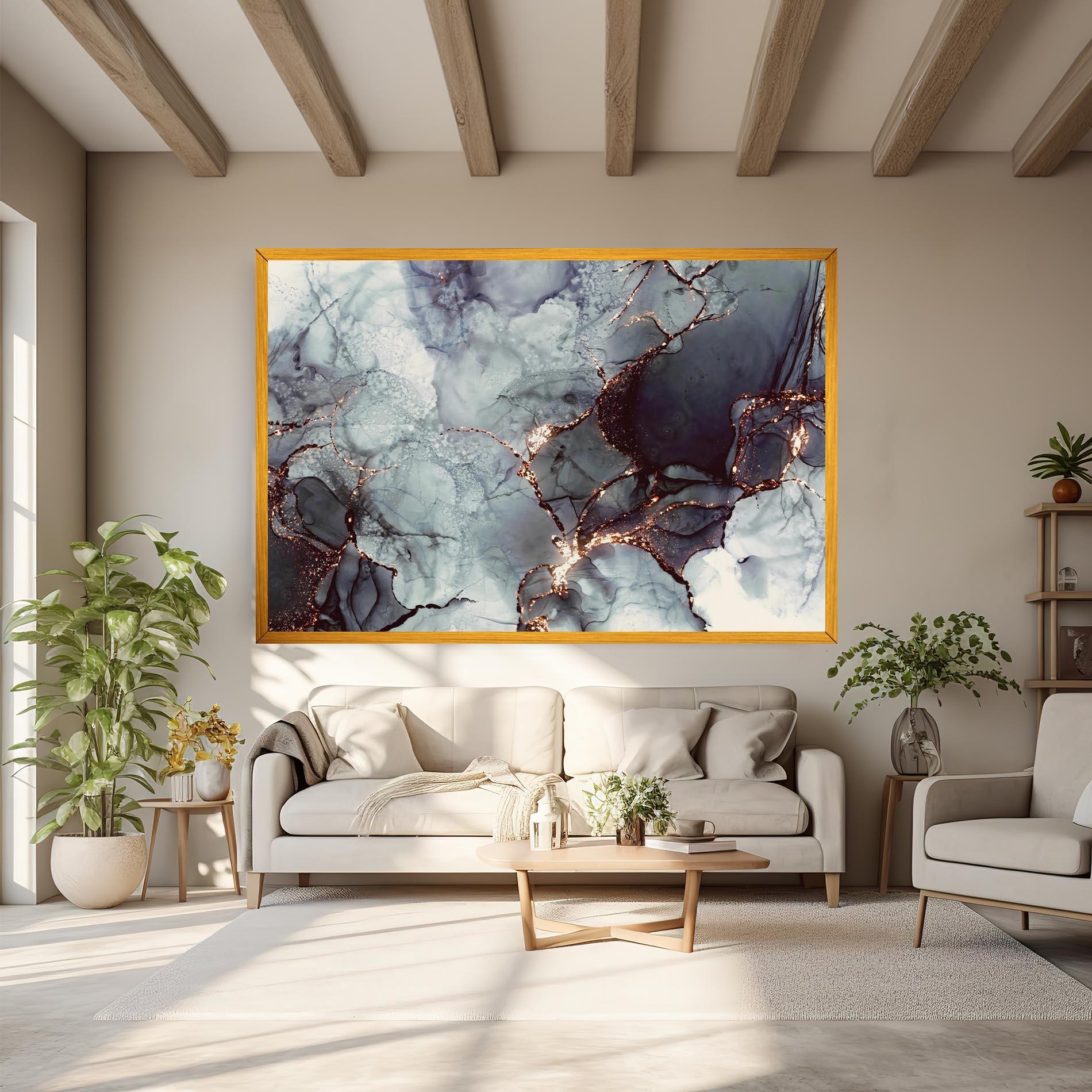 Obraz na Płótnie Abstract Gold Path mockup 6