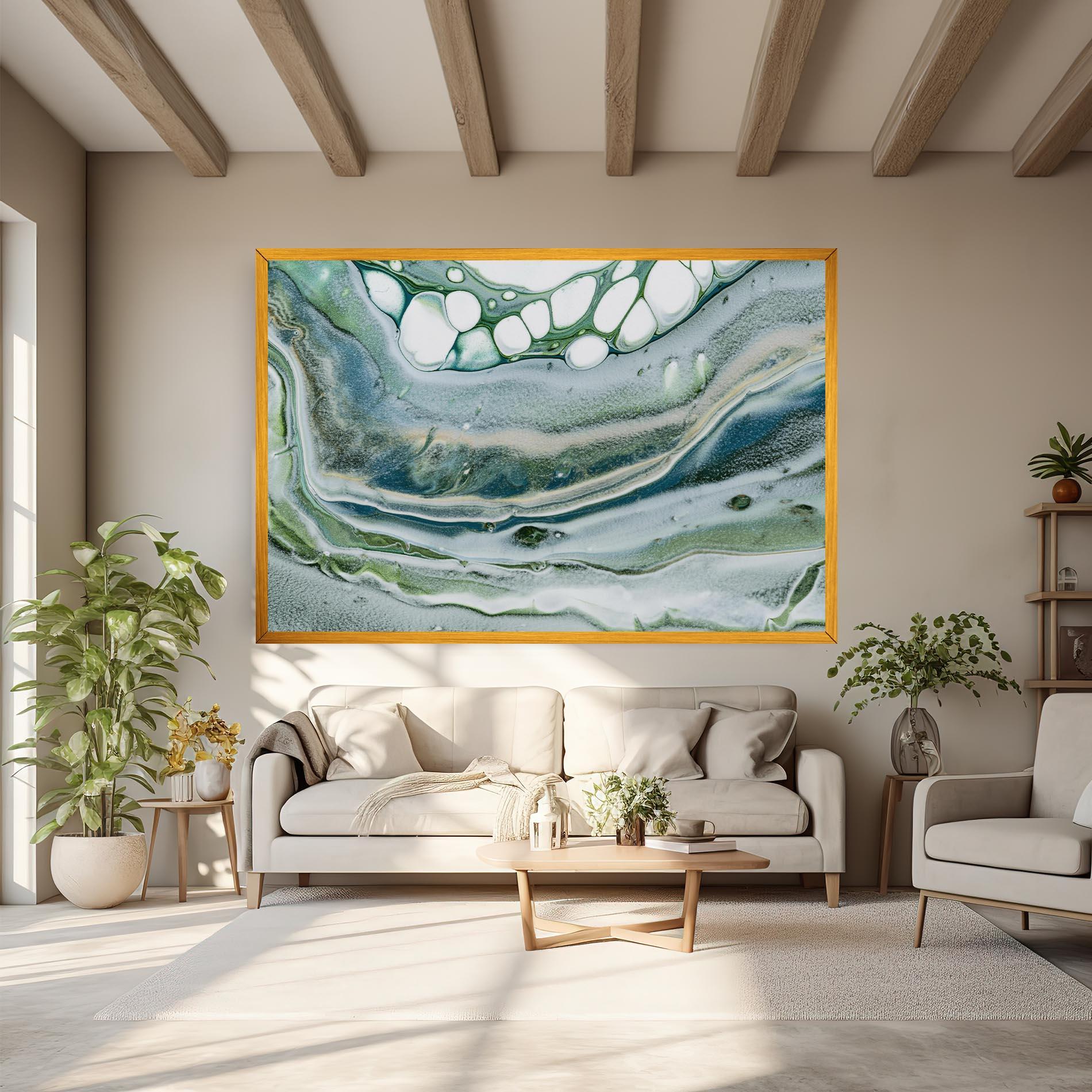 Obraz na Płótnie Dark Green Liquid mockup 6