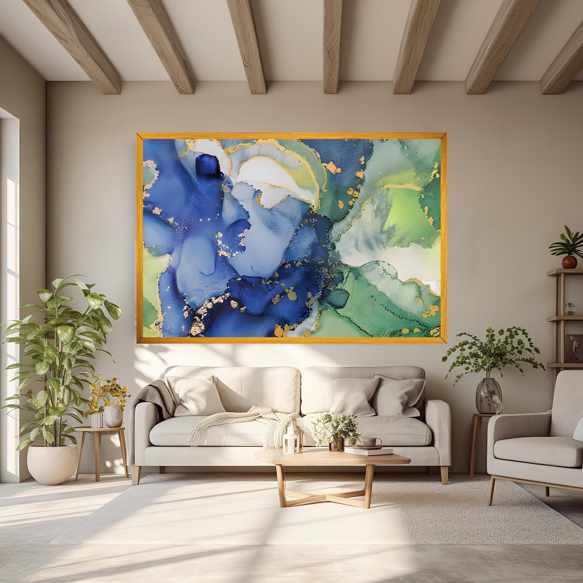 Obraz na Płótnie Green Paint Marble mockup 6