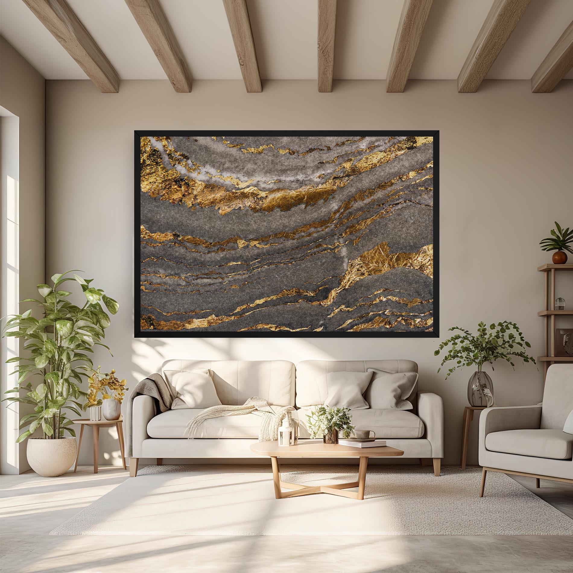 Obraz na Płótnie Dark Colden Grey mockup 6