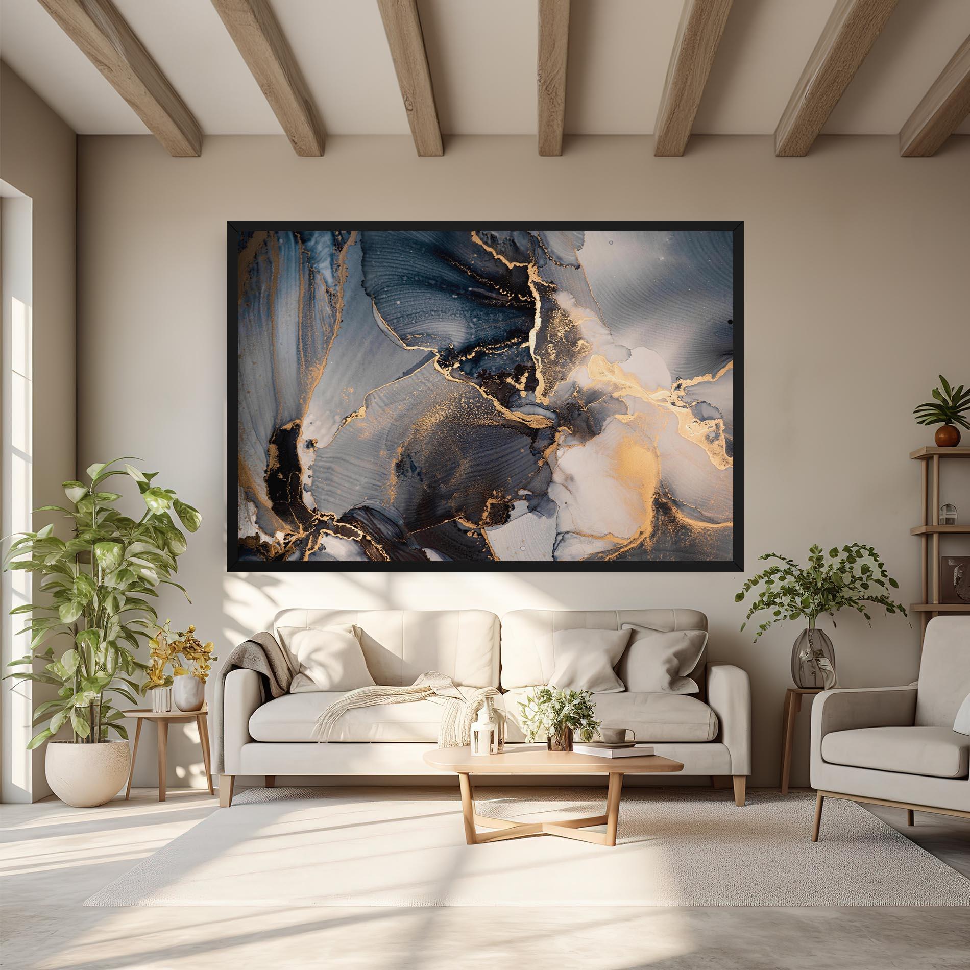 Obraz na Płótnie Golden Abstract Marble mockup 6