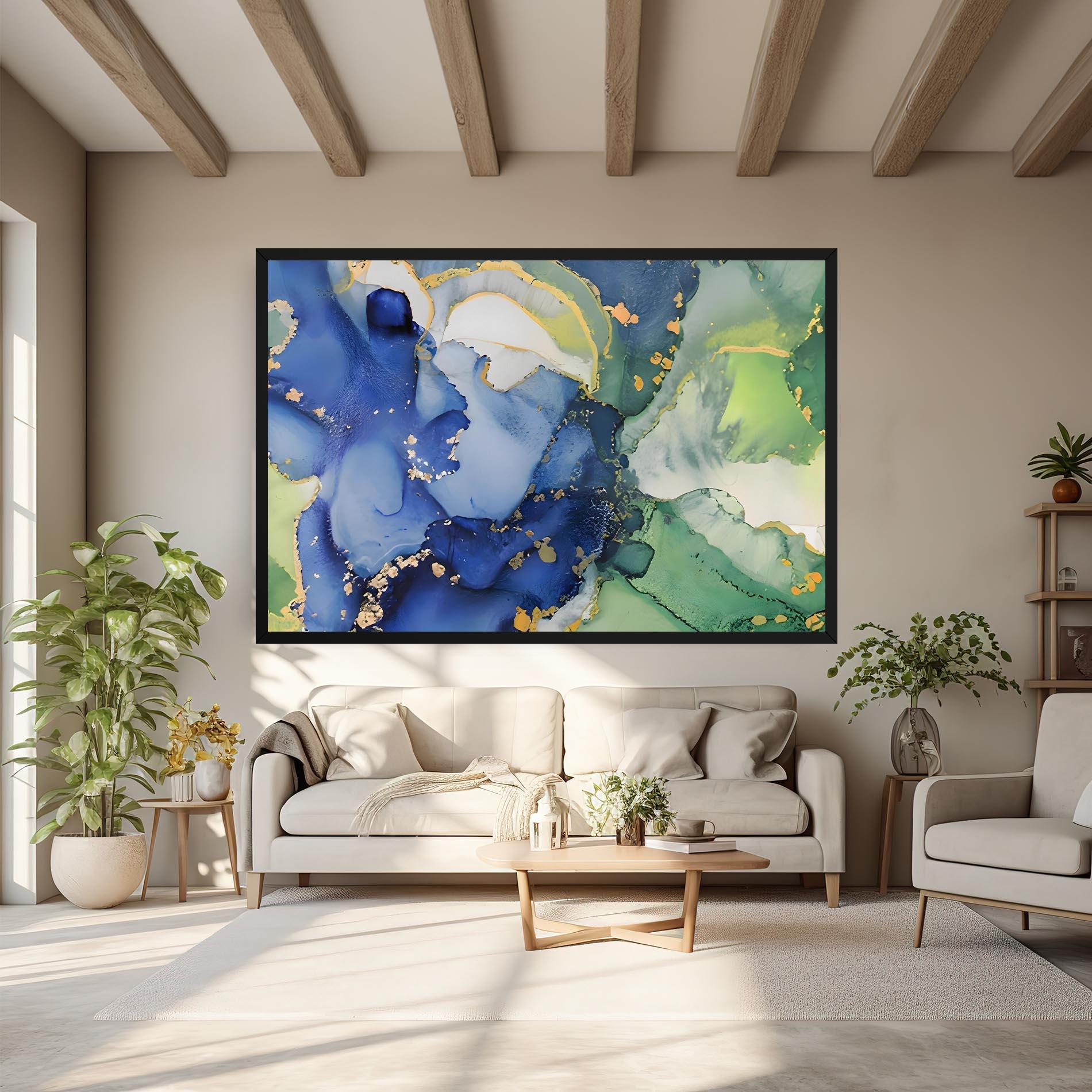 Obraz na Płótnie Green Paint Marble mockup 6