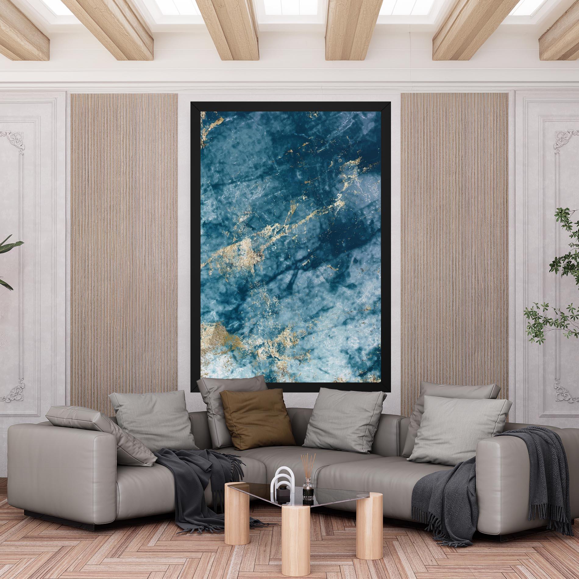 Obraz na Płótnie Blue Water Marble mockup 6