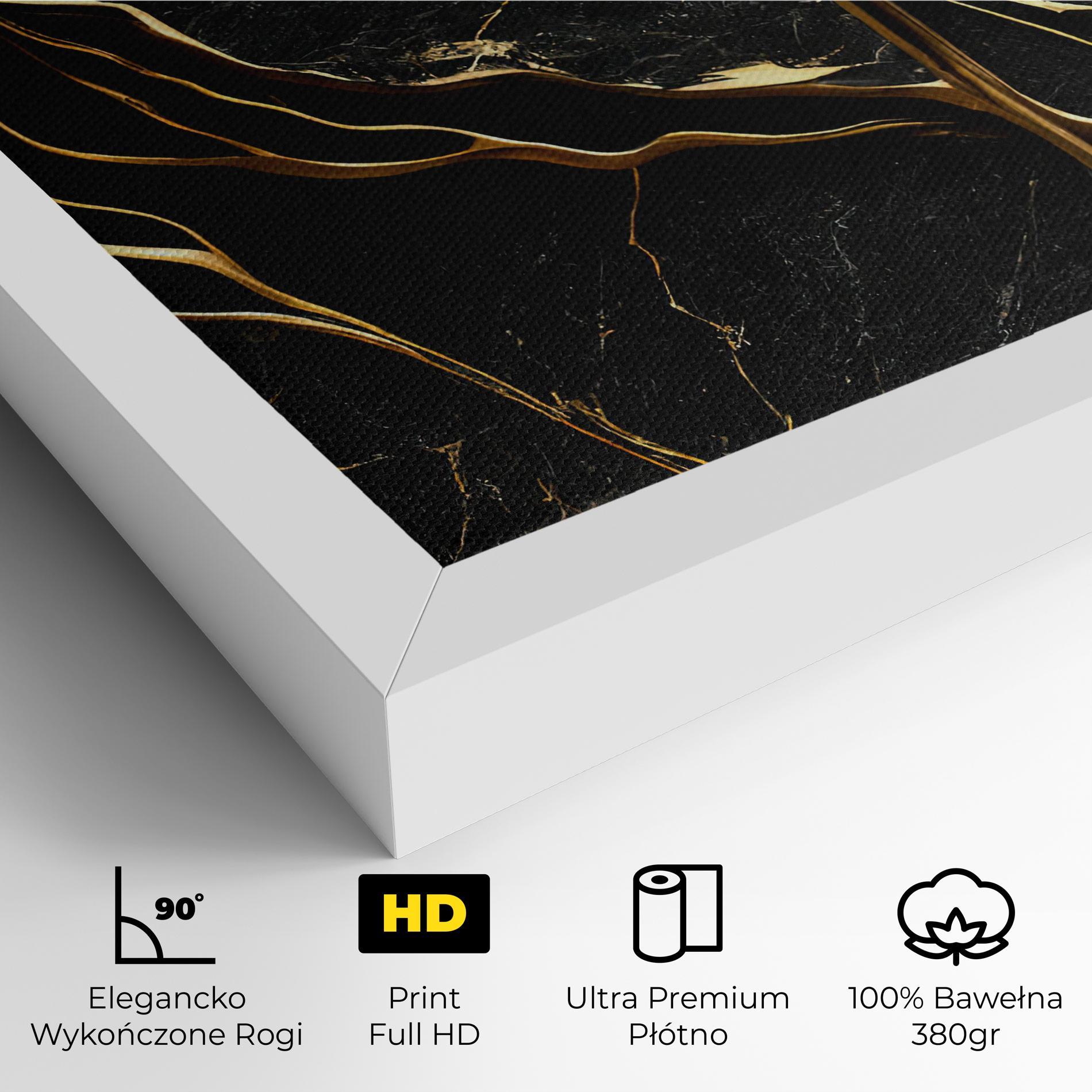 Obraz na Płótnie Black Square Marble mockup 4