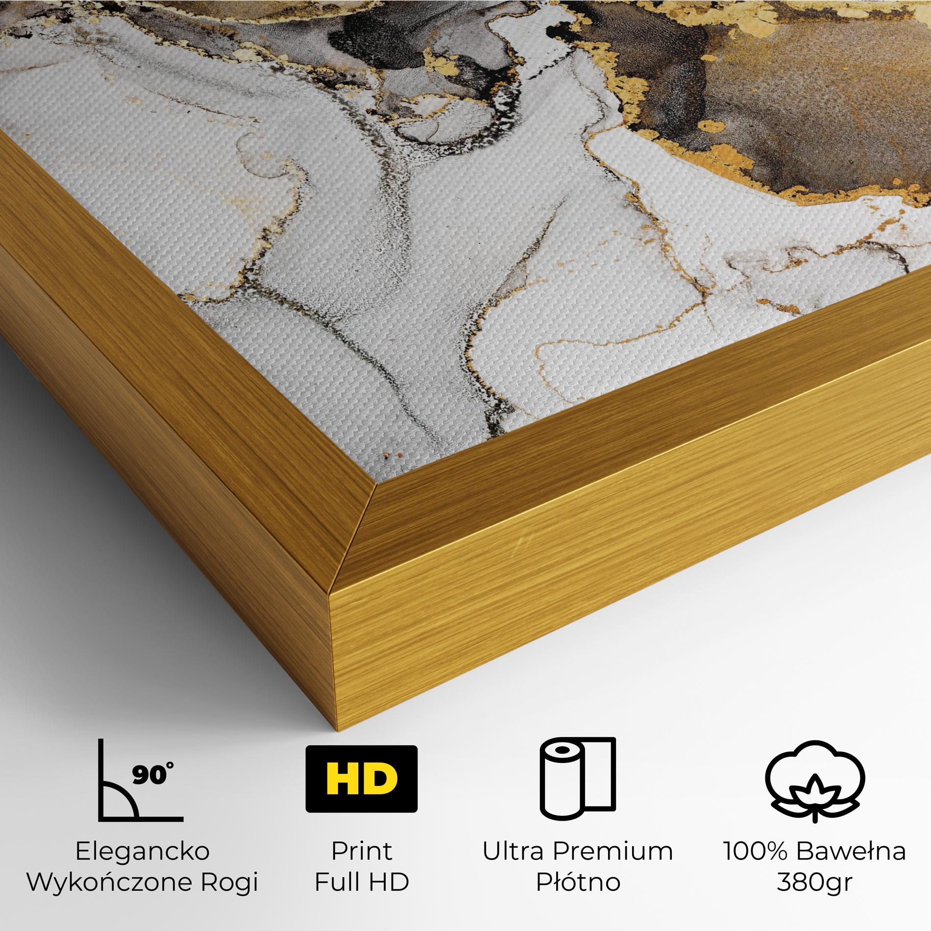 Obraz na Płótnie Golden Marble Shades mockup 4