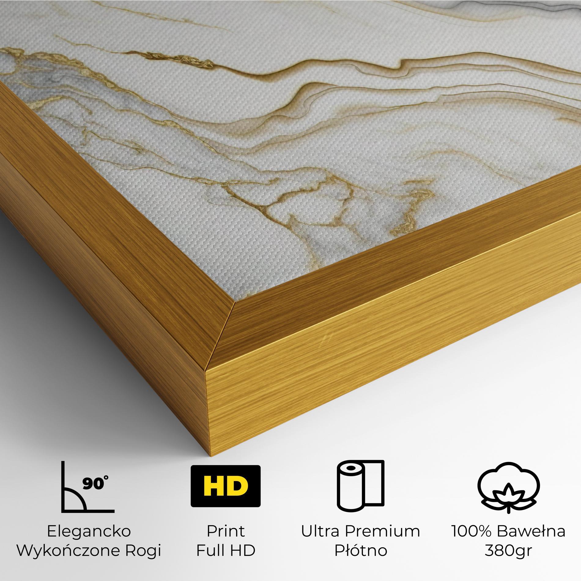 Obraz na Płótnie White Golden Marble mockup 4