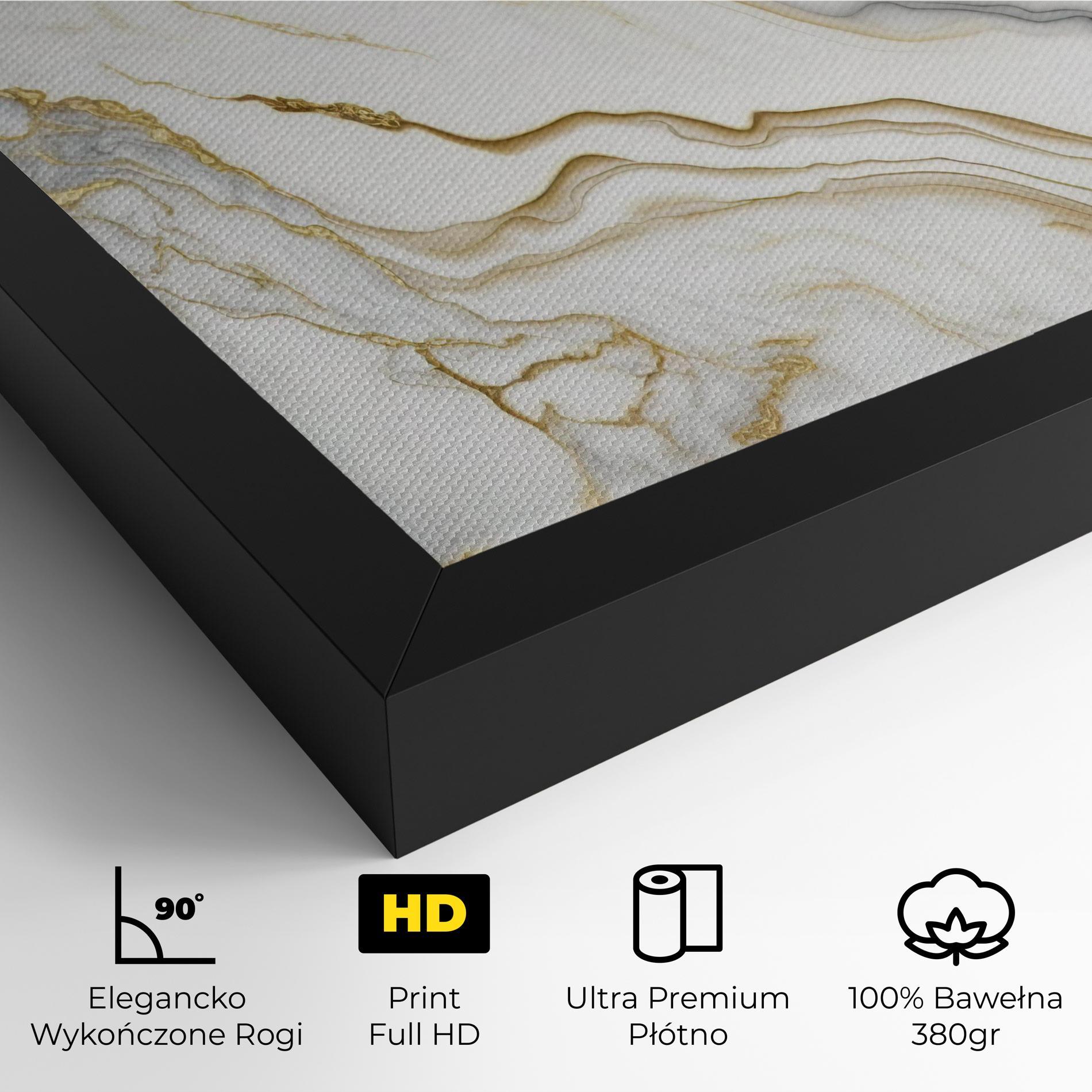 Obraz na Płótnie White Golden Marble mockup 4
