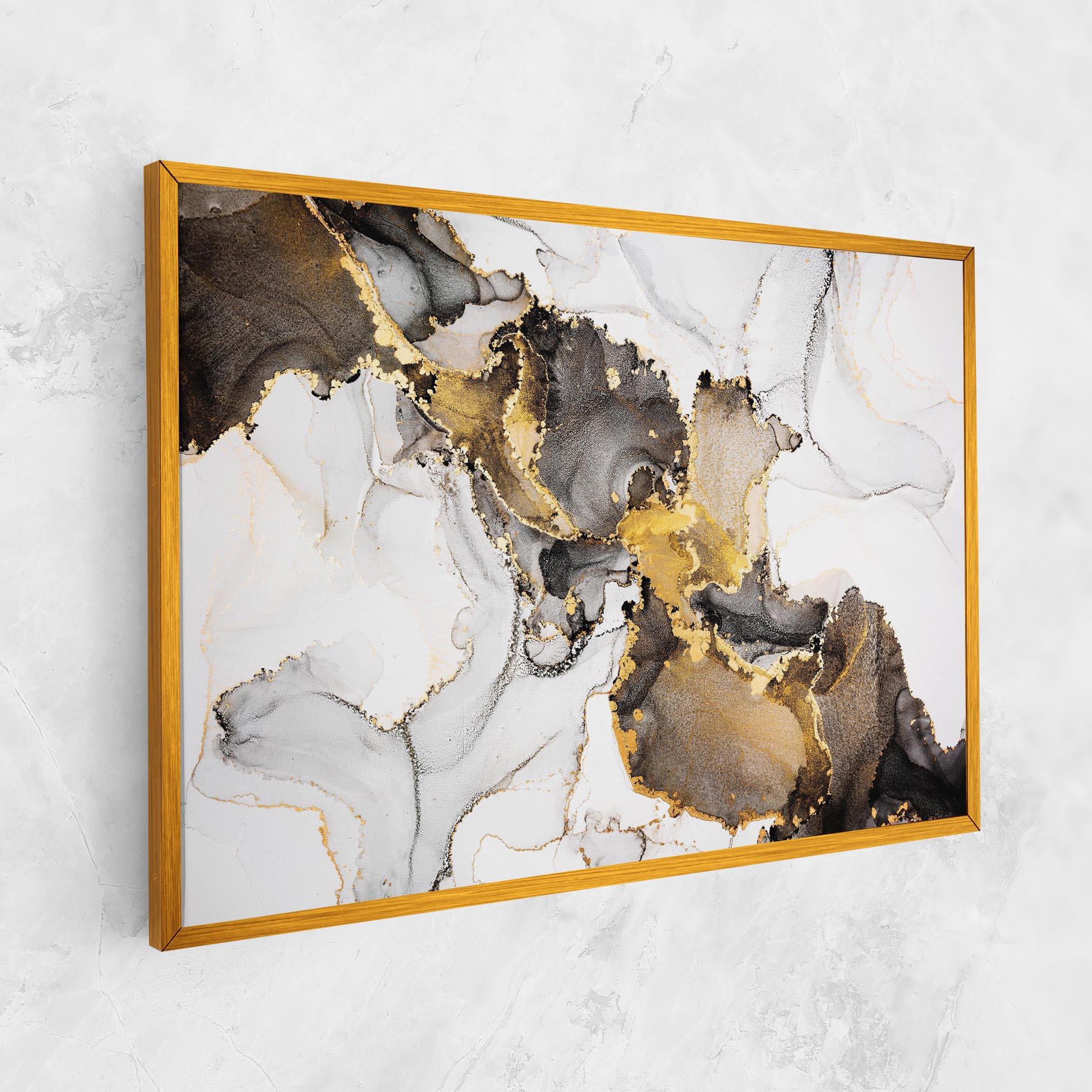 Obraz na Płótnie Golden Marble Shades mockup 1