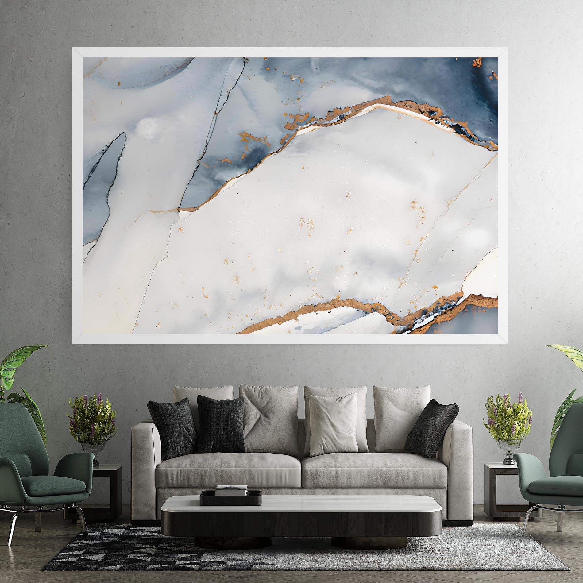 Obraz na Płótnie Blue Watercolor mockup 7