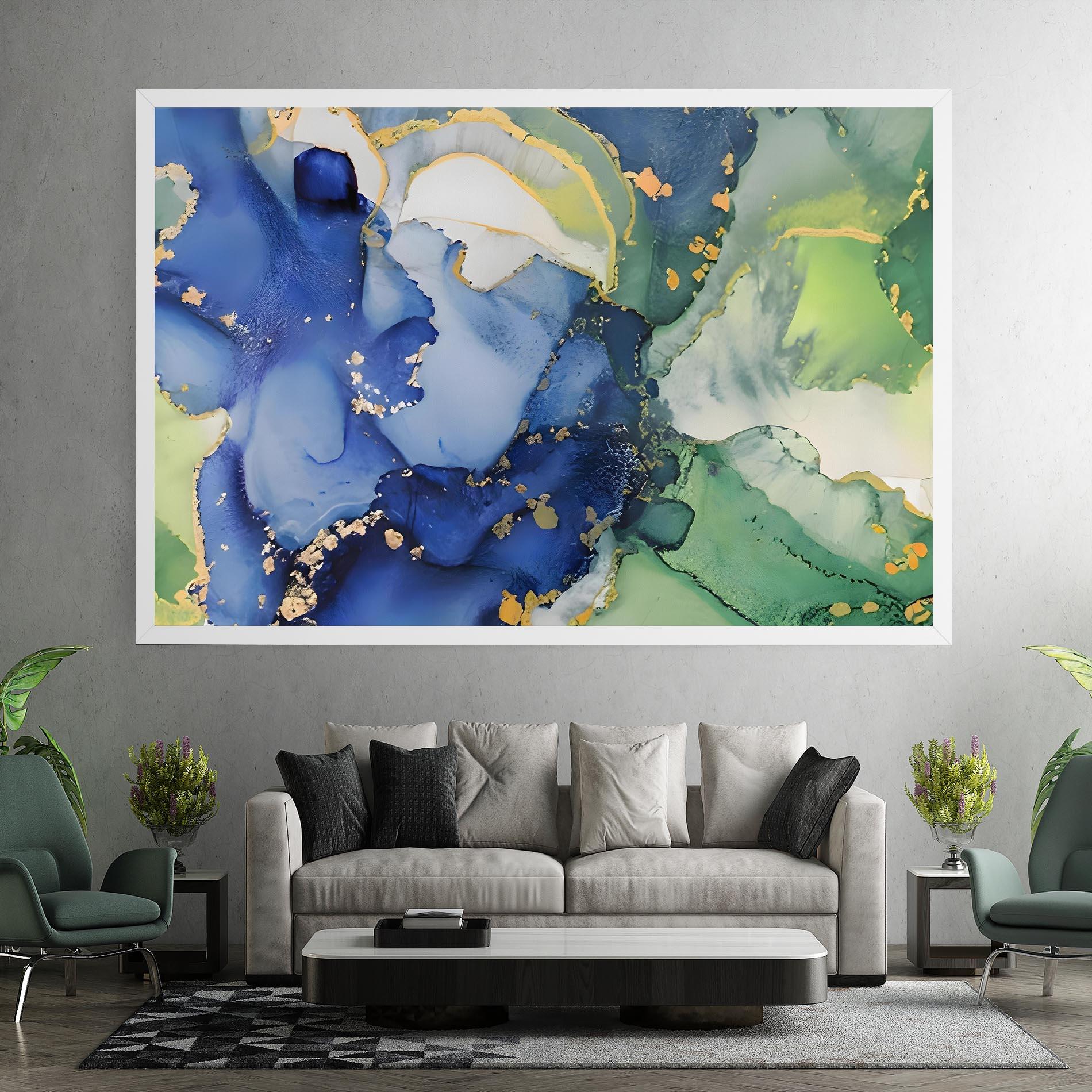 Obraz na Płótnie Green Paint Marble mockup 7