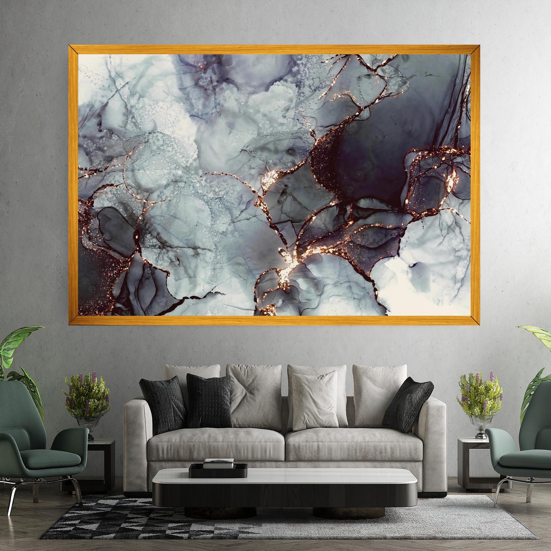 Obraz na Płótnie Abstract Gold Path mockup 7