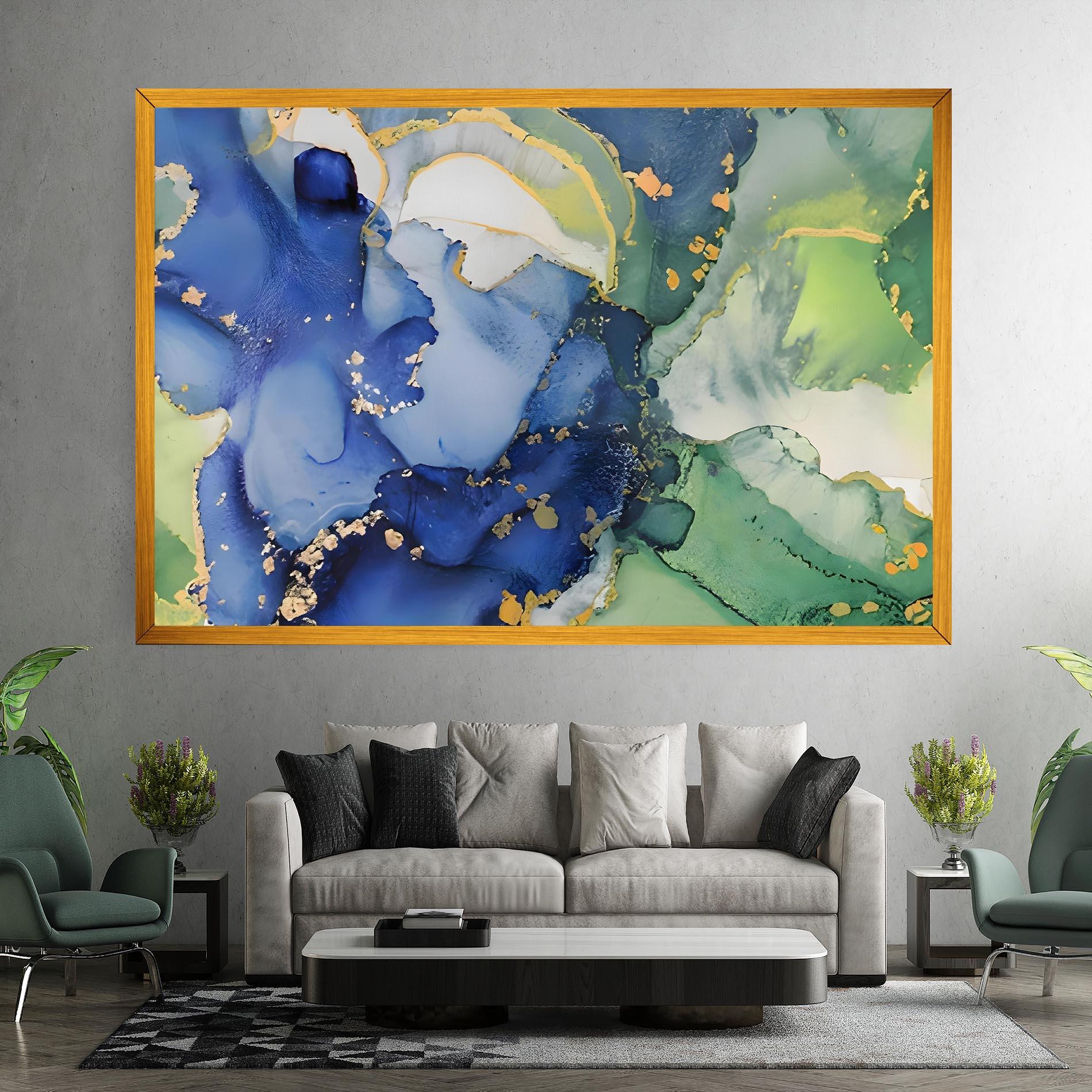 Obraz na Płótnie Green Paint Marble mockup 7