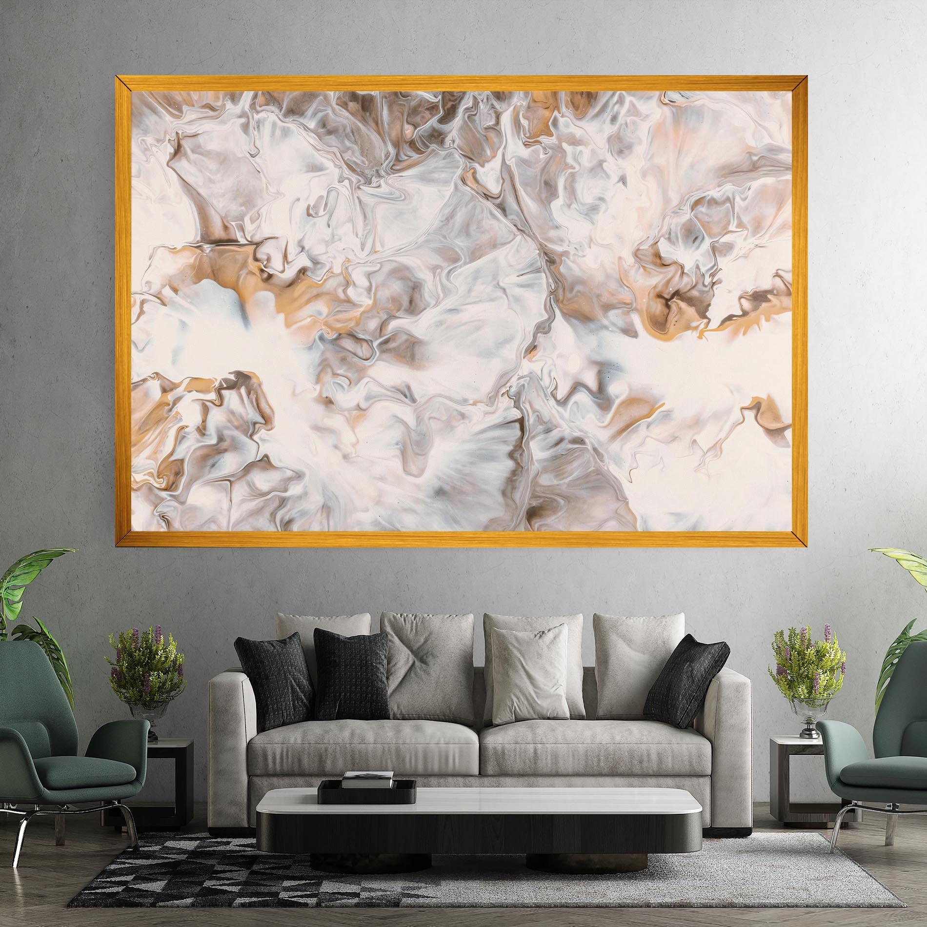 Obraz na Płótnie White Gold Abstract mockup 7