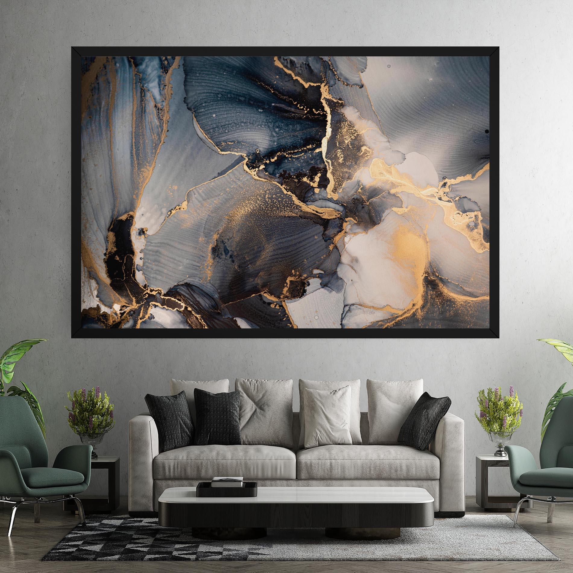 Obraz na Płótnie Golden Abstract Marble mockup 7