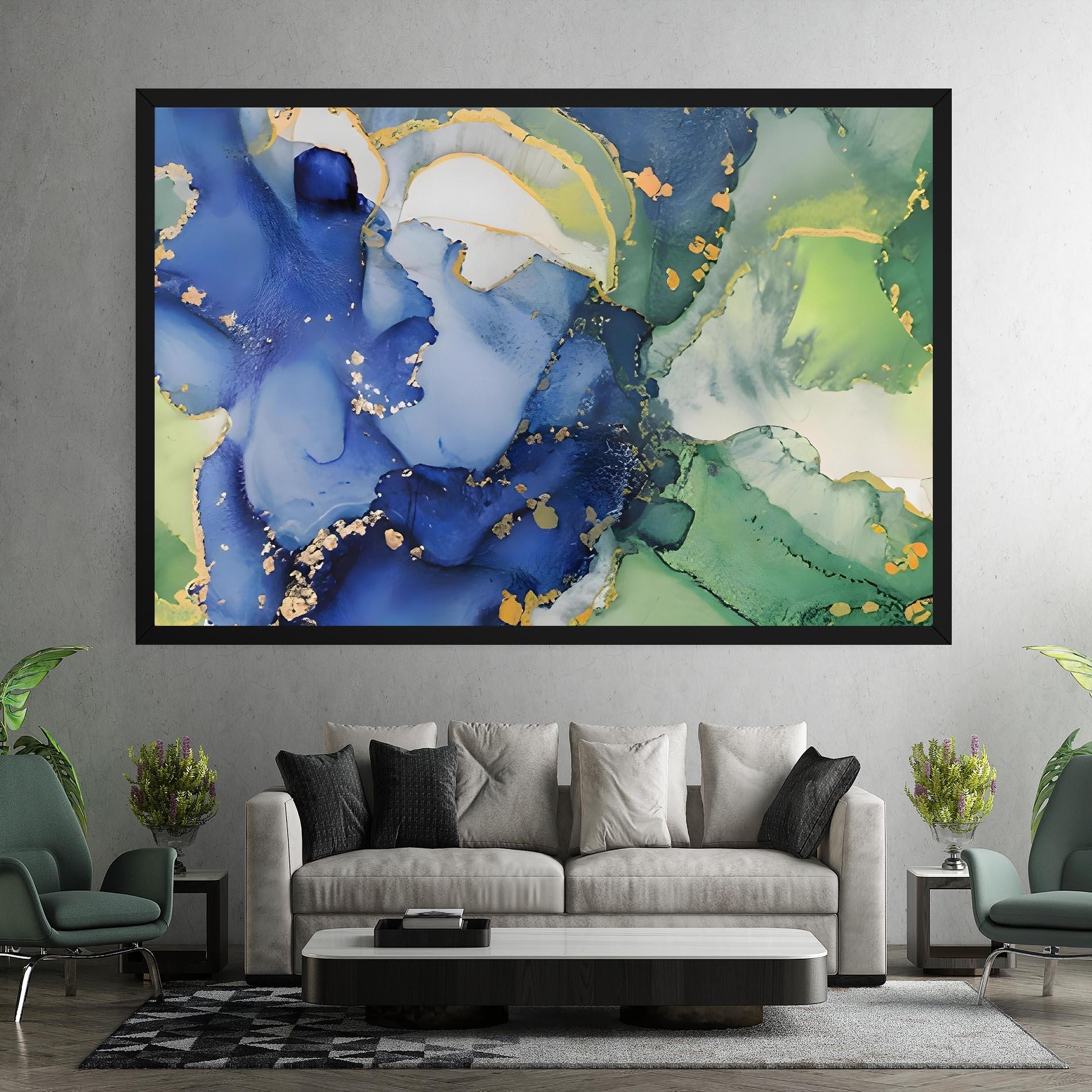 Obraz na Płótnie Green Paint Marble mockup 7