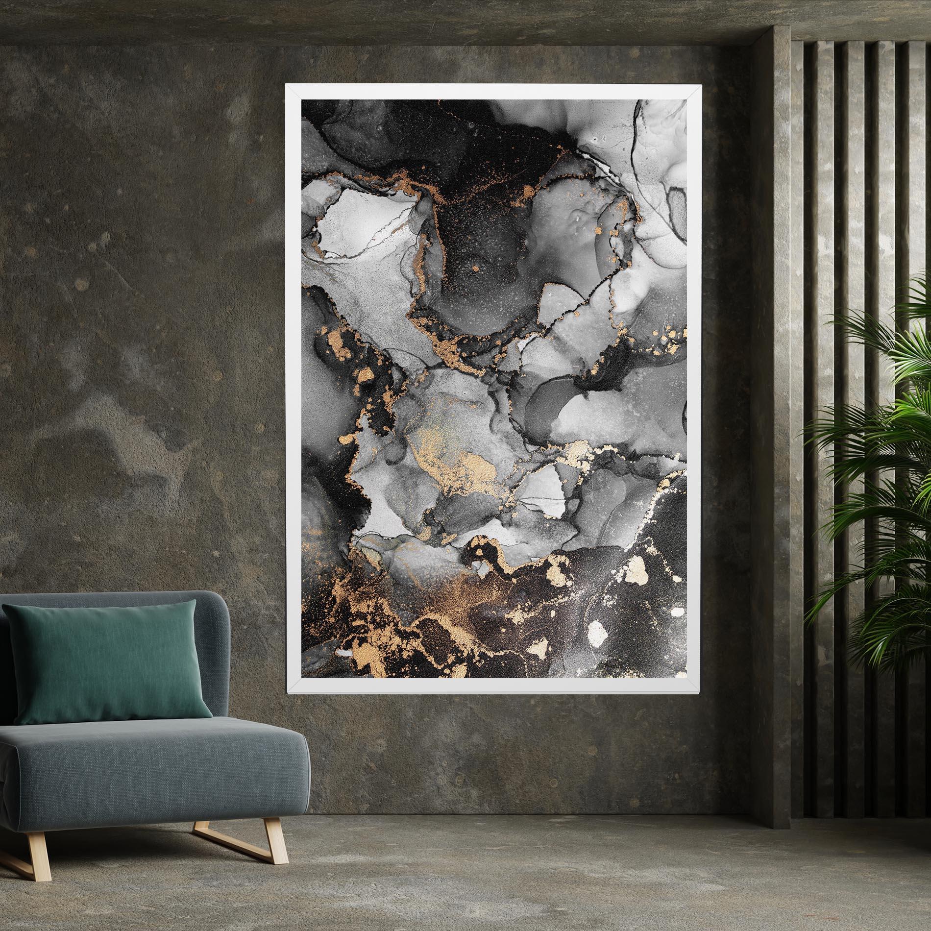 Obraz na Płótnie Grey Gold Marble mockup 7