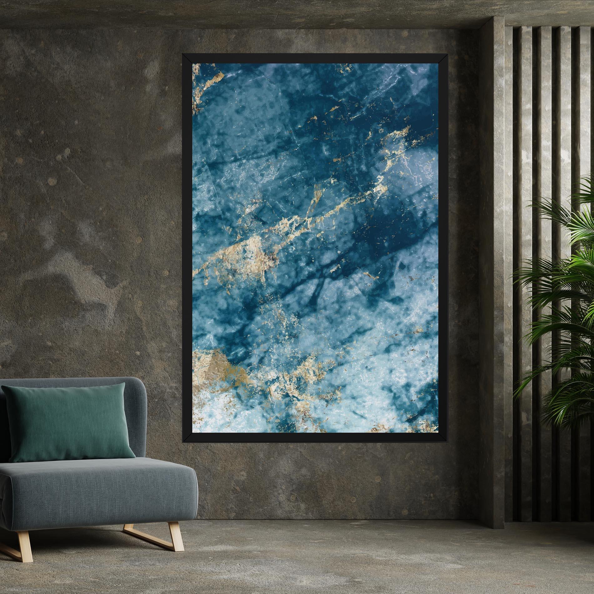 Obraz na Płótnie Blue Water Marble mockup 7
