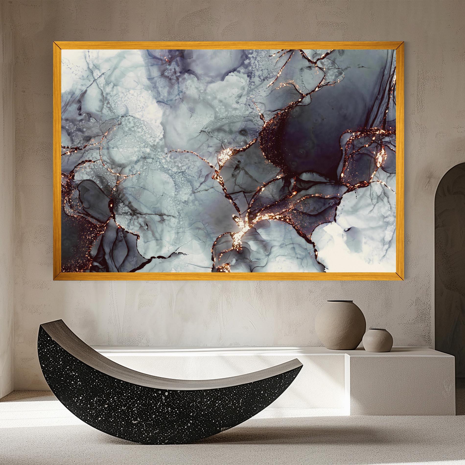 Obraz na Płótnie Abstract Gold Path mockup 8