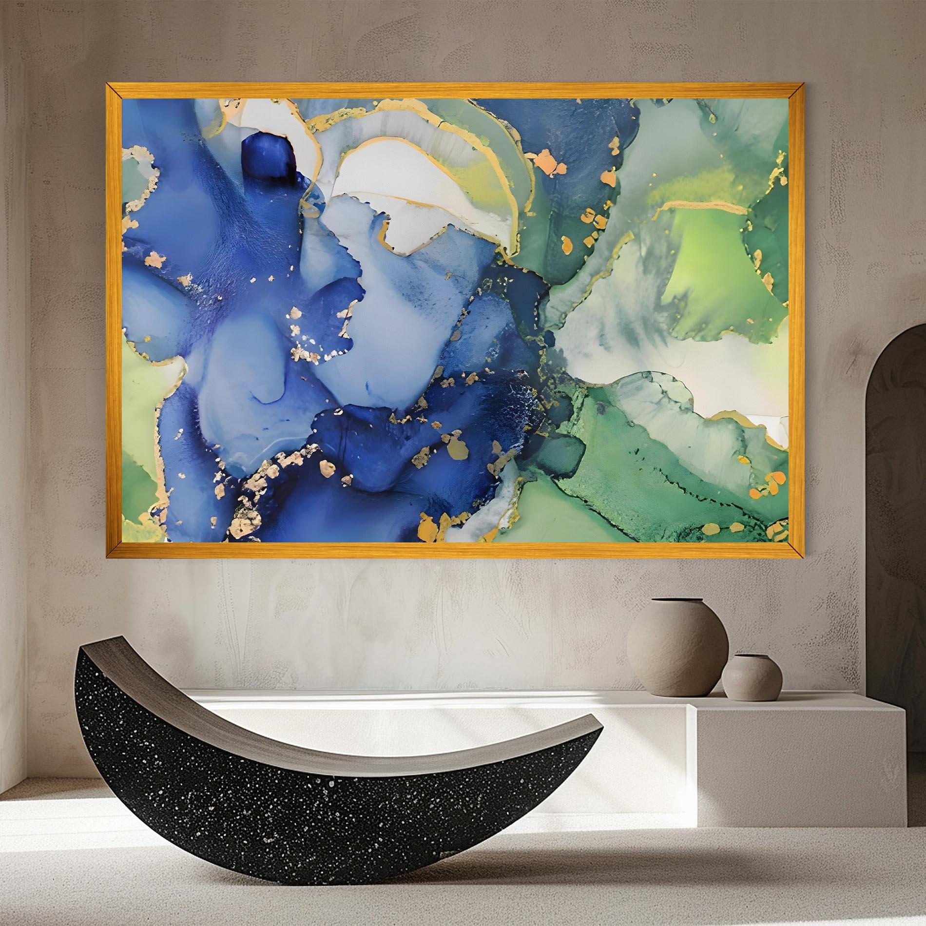 Obraz na Płótnie Green Paint Marble mockup 8