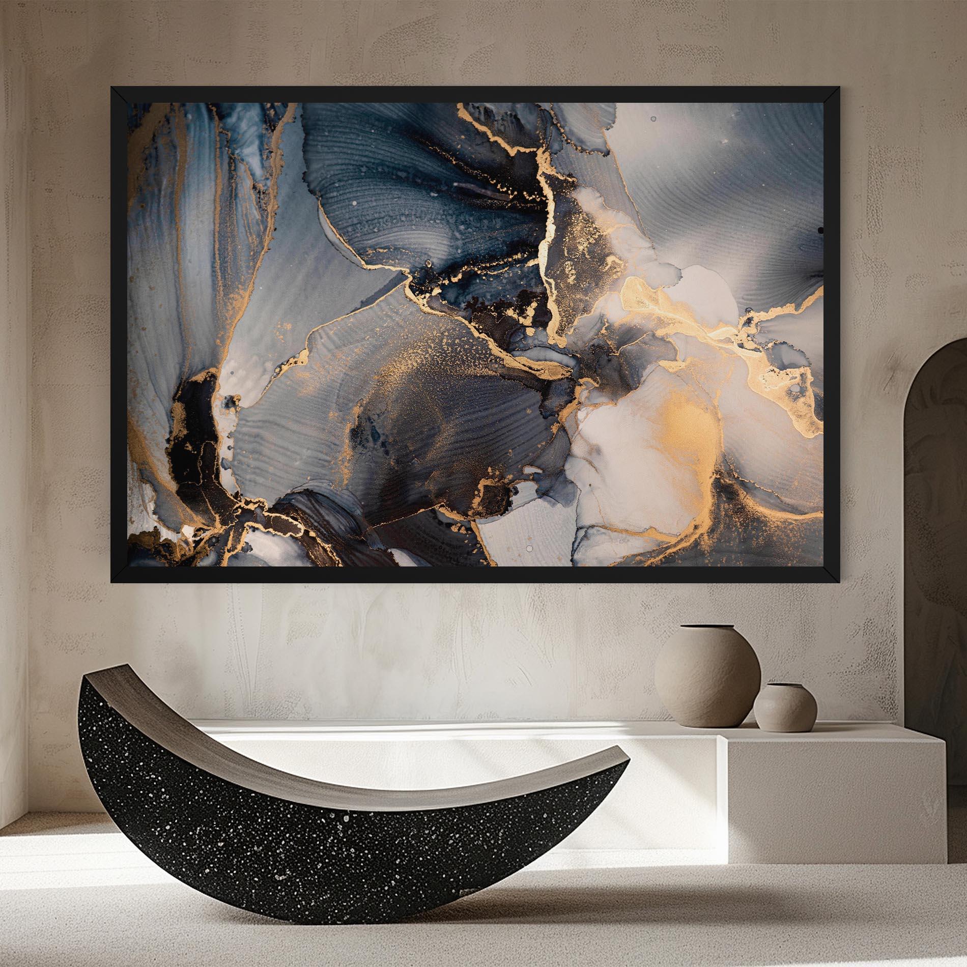 Obraz na Płótnie Golden Abstract Marble mockup 8