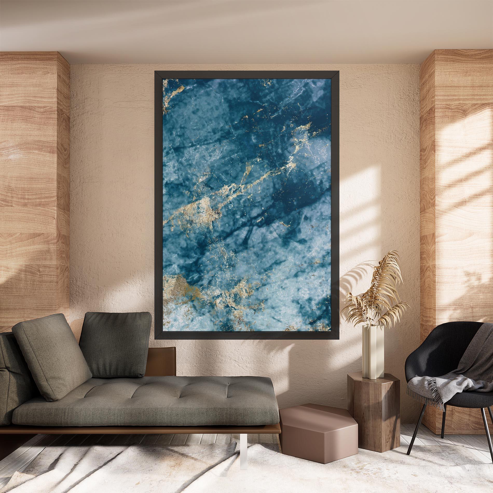 Obraz na Płótnie Blue Water Marble mockup 8