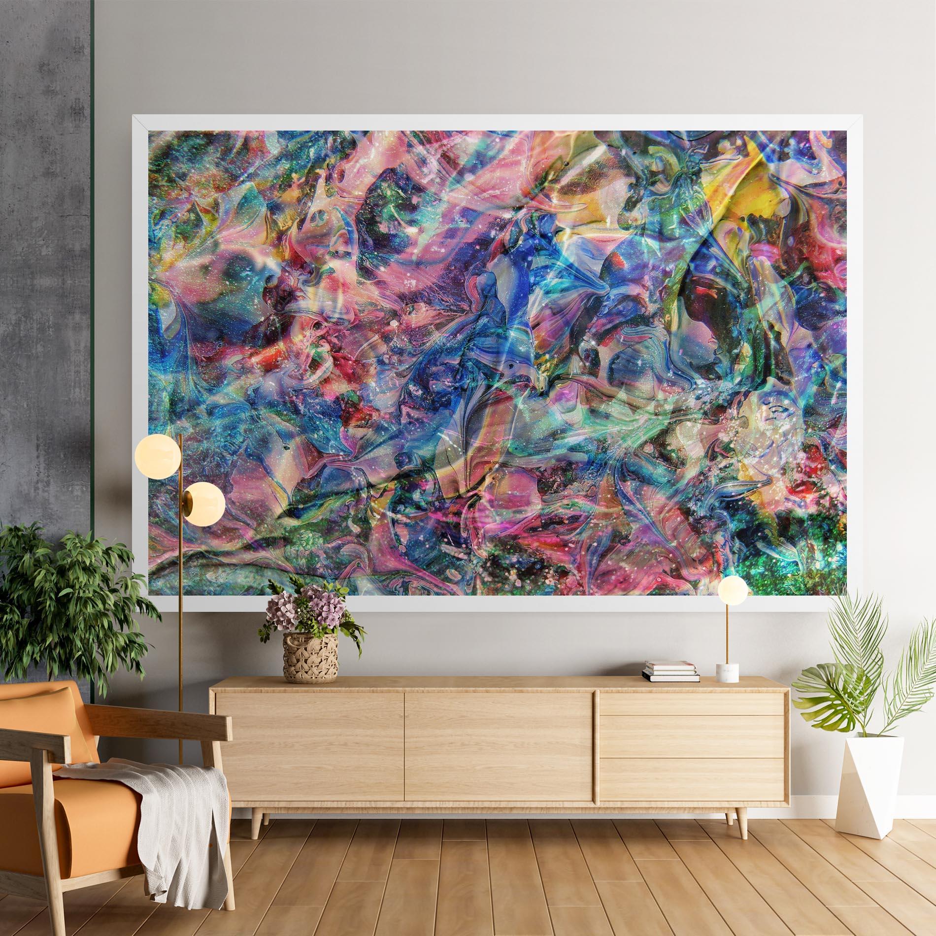 Obraz na Płótnie Abstract Colourful Glass mockup 9