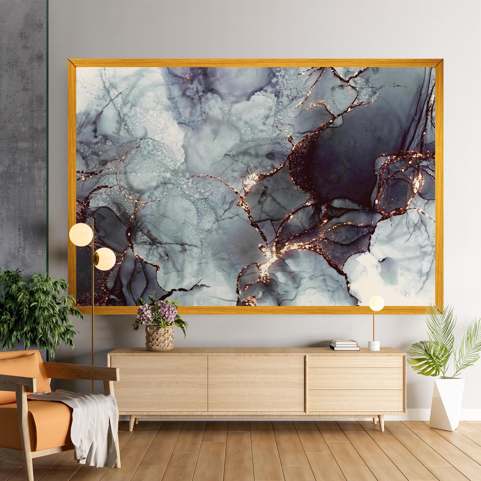 Obraz na Płótnie Abstract Gold Path mockup 9