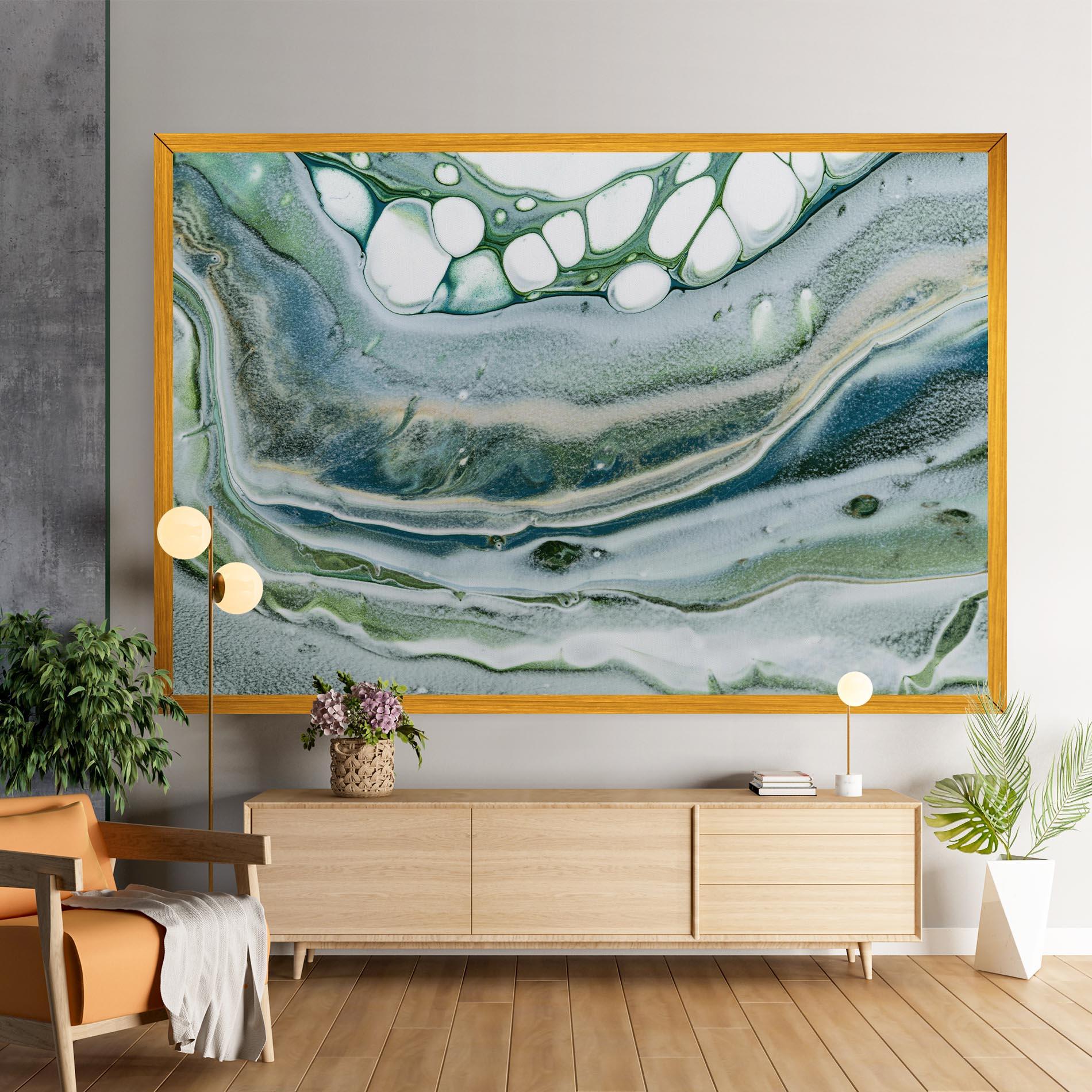 Obraz na Płótnie Dark Green Liquid mockup 9