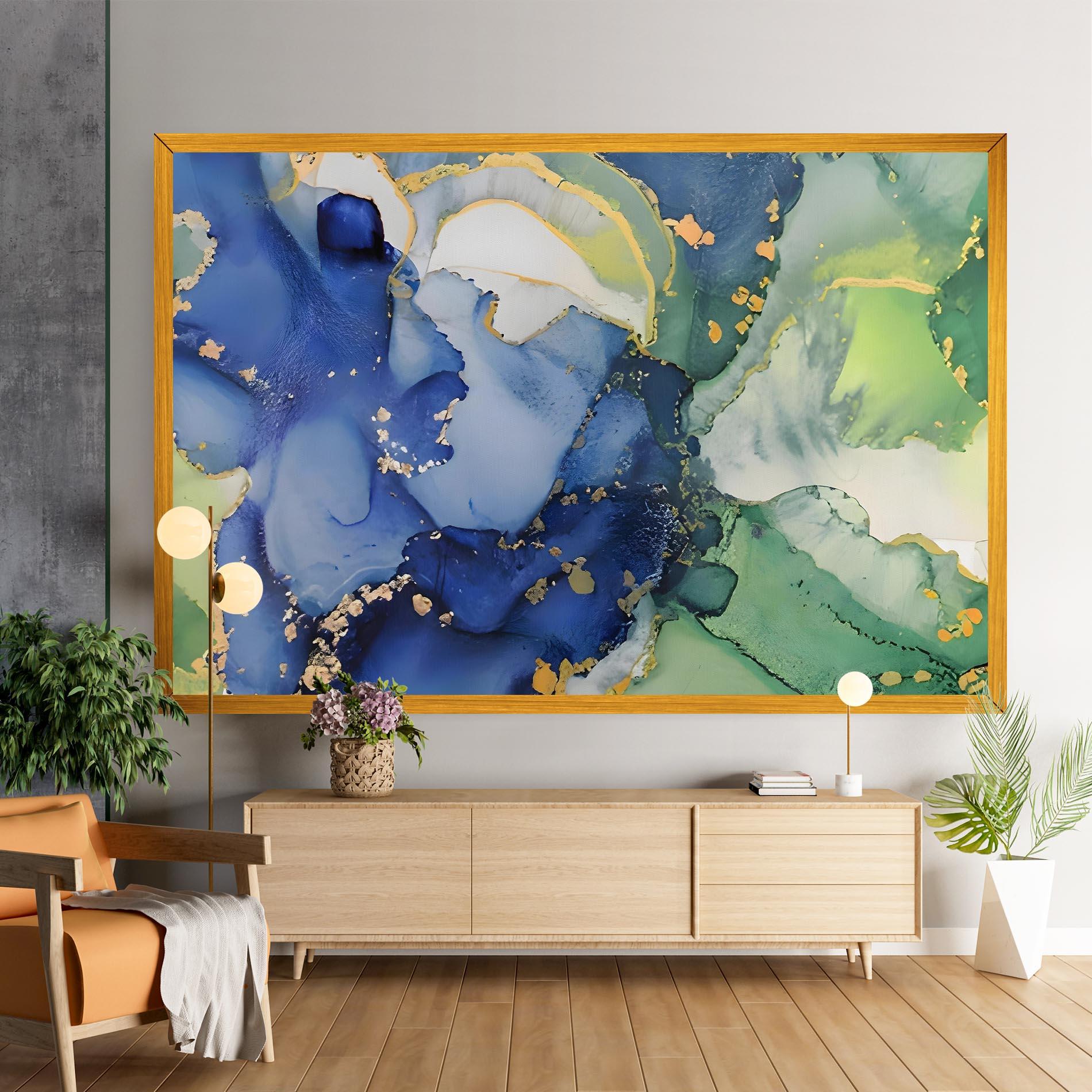 Obraz na Płótnie Green Paint Marble mockup 9