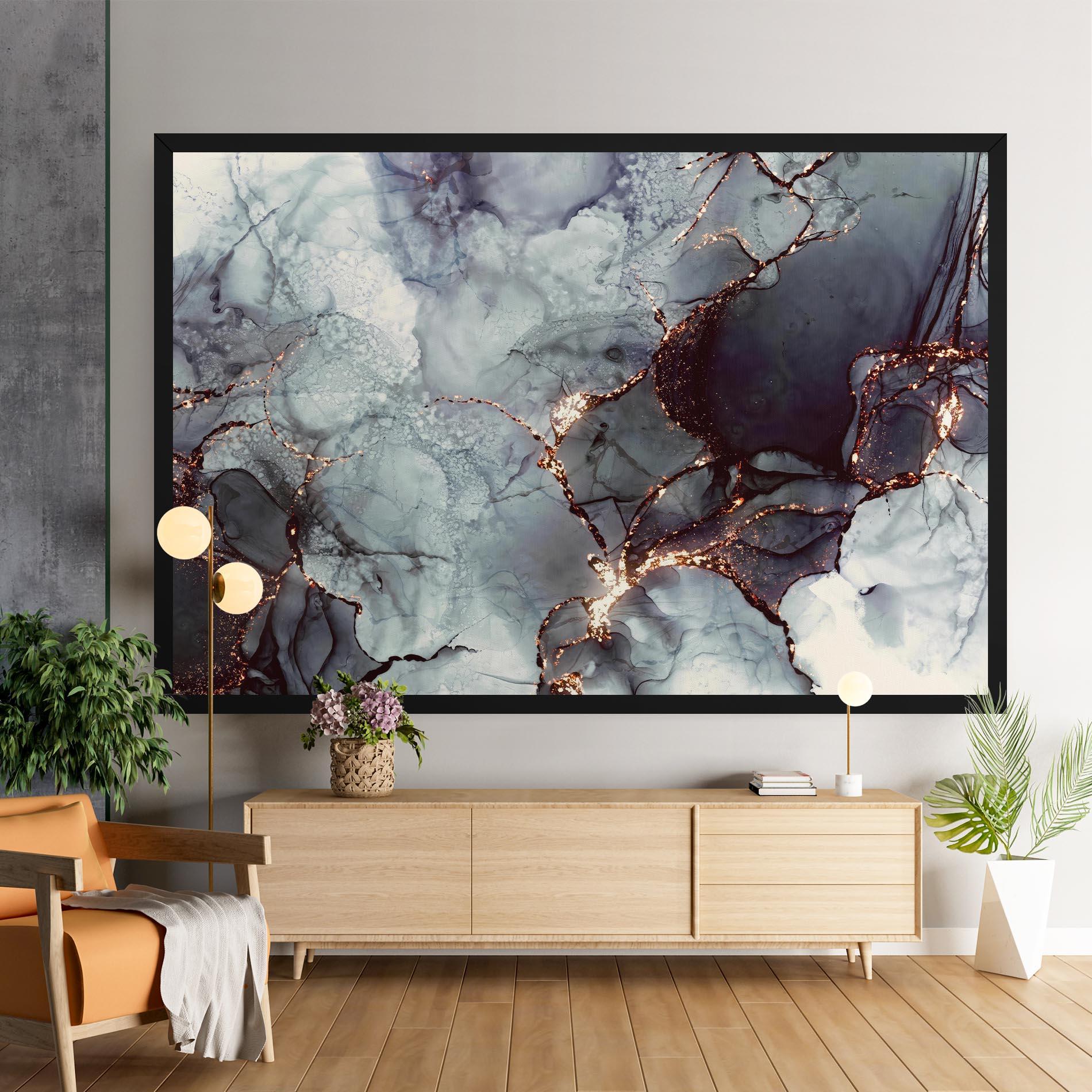 Obraz na Płótnie Abstract Gold Path mockup 9