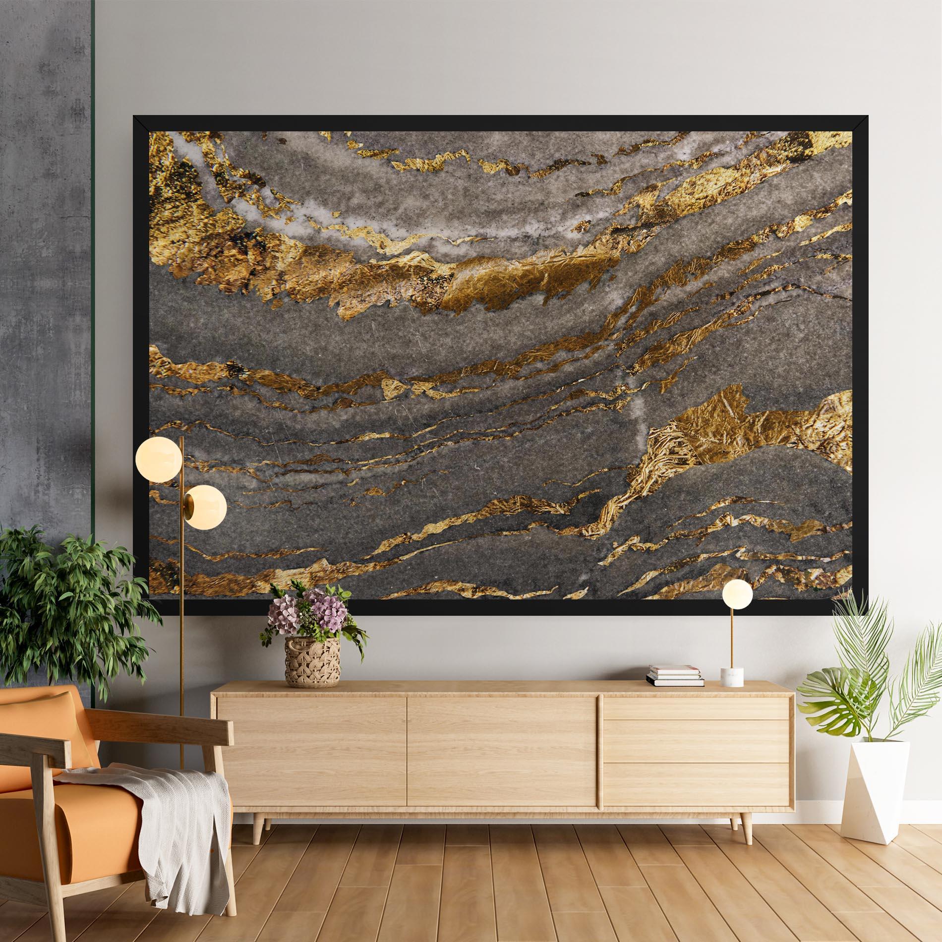 Obraz na Płótnie Dark Colden Grey mockup 9