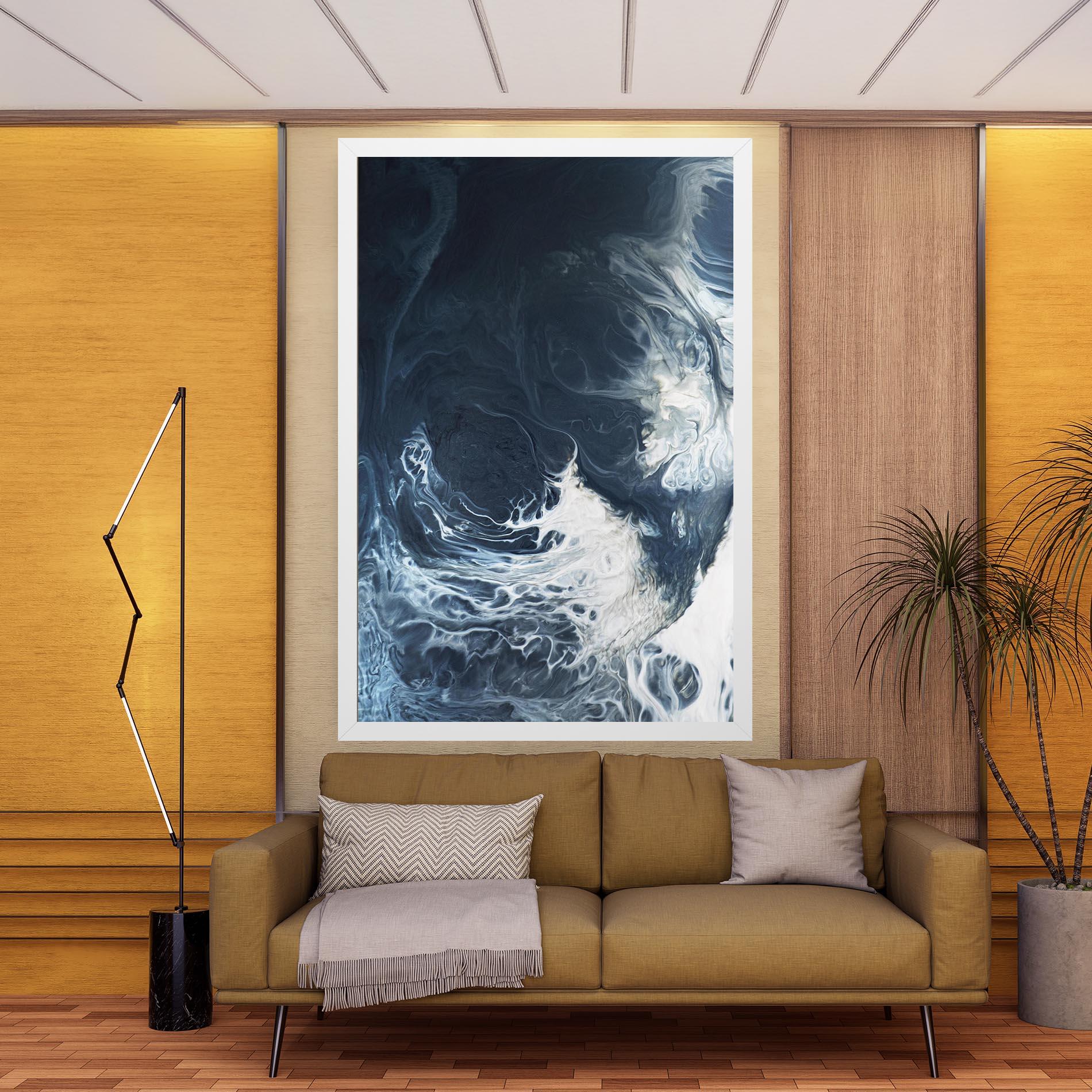 Obraz na Płótnie Dark Blue Wave mockup 9