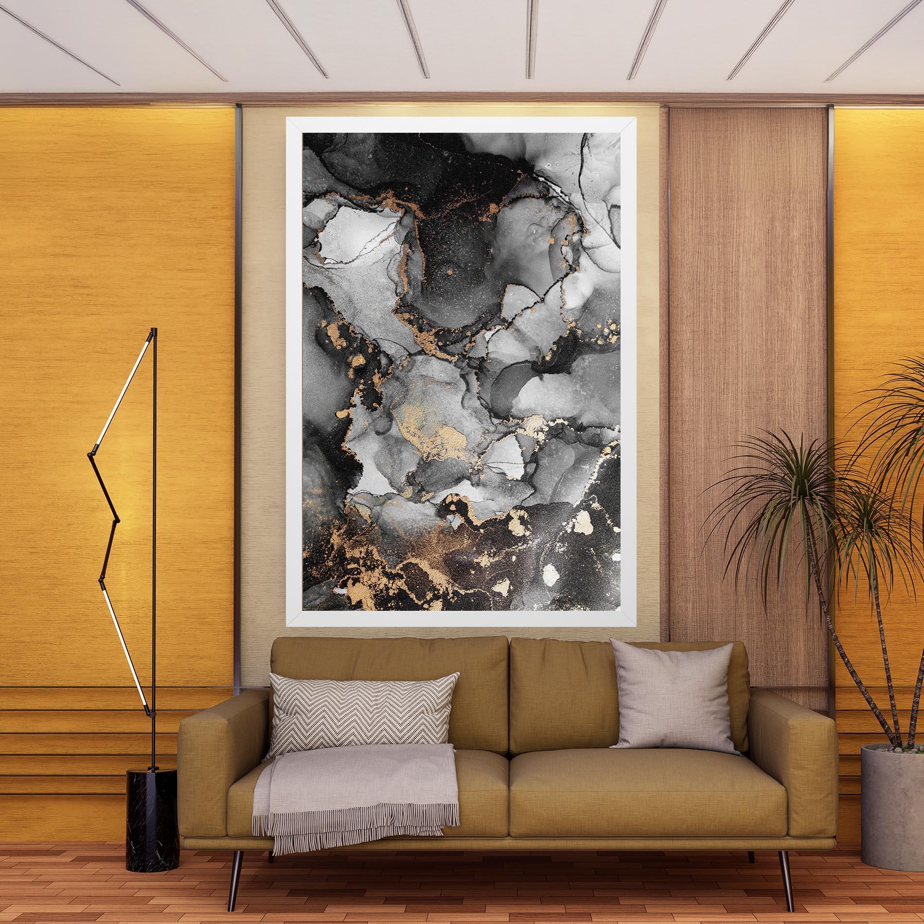 Obraz na Płótnie Grey Gold Marble mockup 9