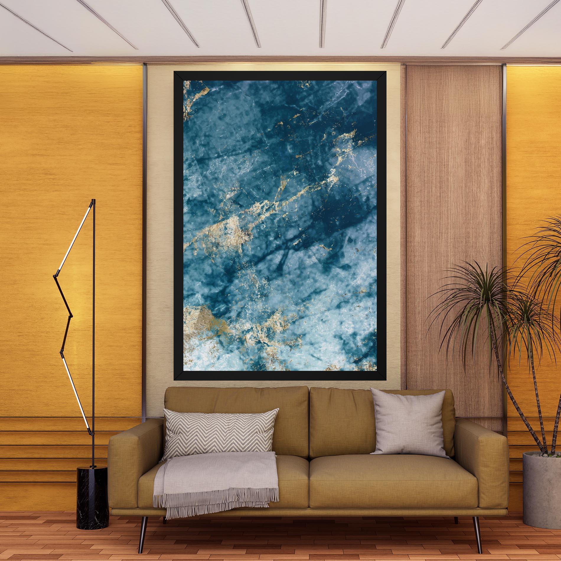 Obraz na Płótnie Blue Water Marble mockup 9