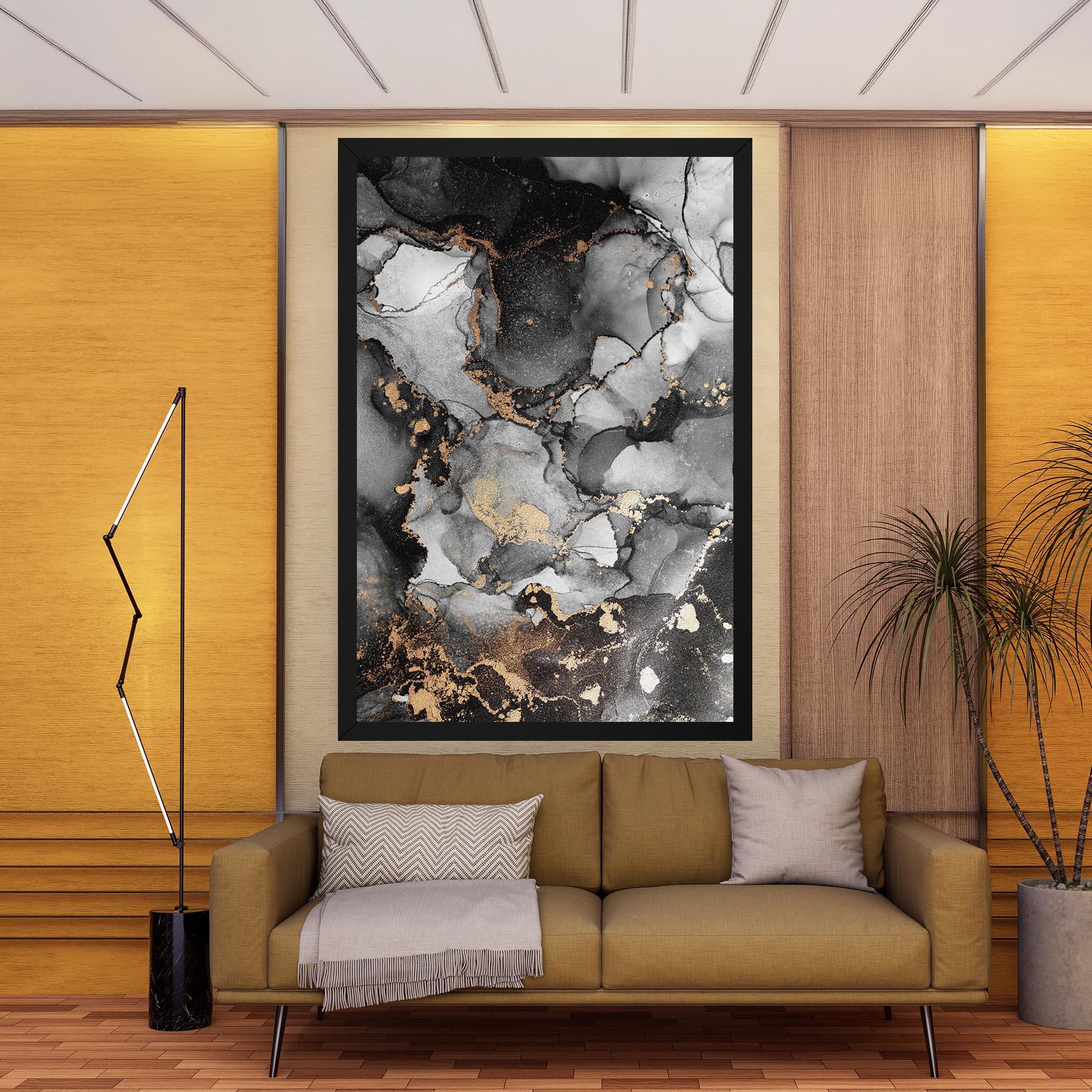 Obraz na Płótnie Grey Gold Marble mockup 9