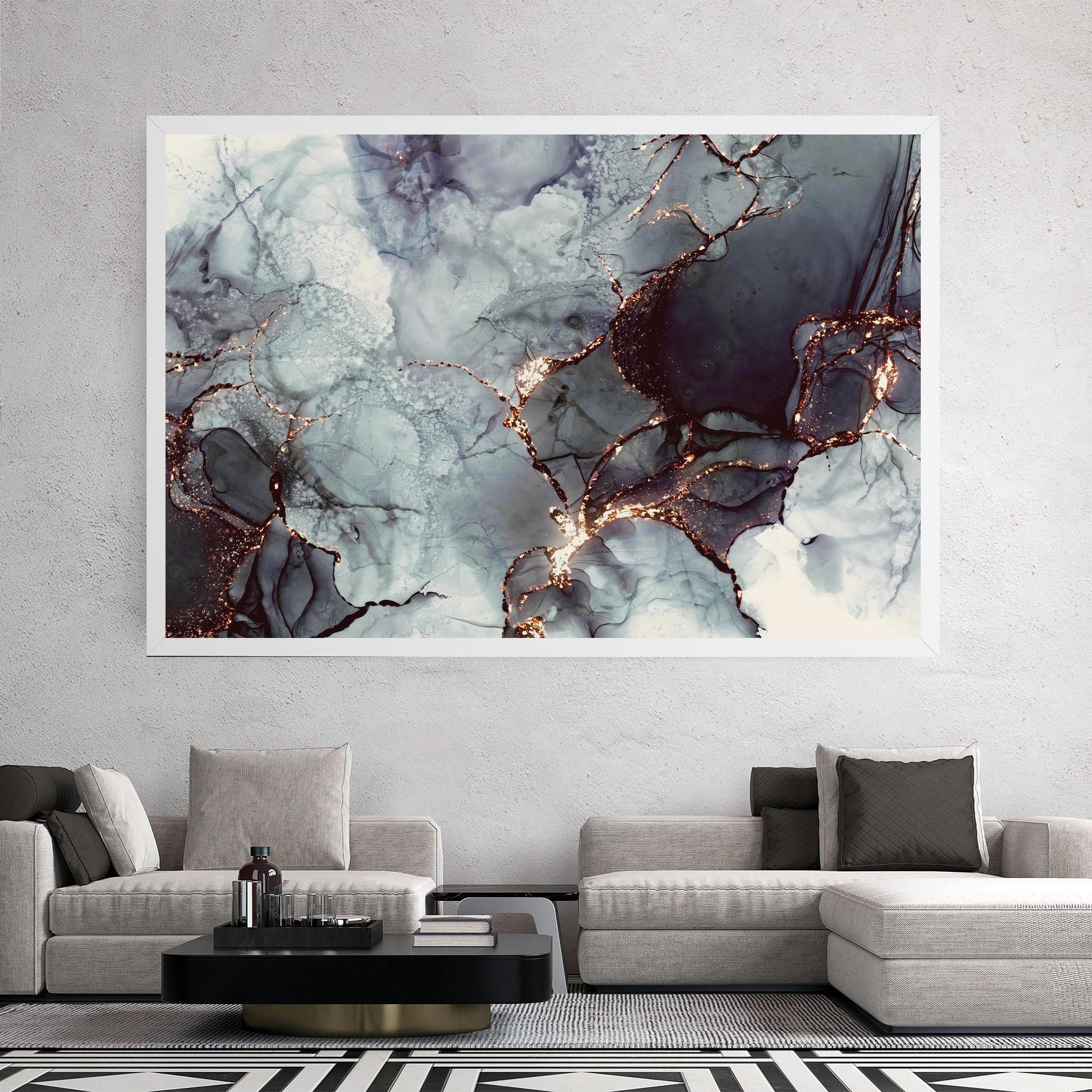 Obraz na Płótnie Abstract Gold Path mockup 2