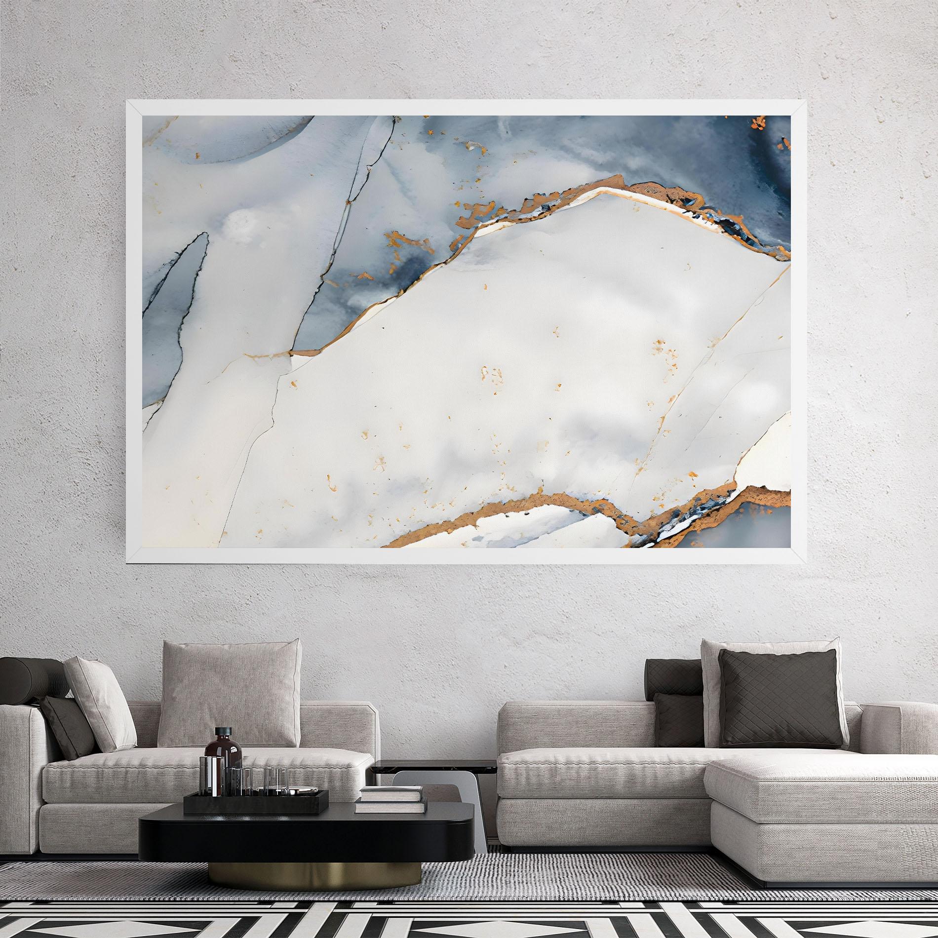 Obraz na Płótnie Blue Watercolor mockup 2