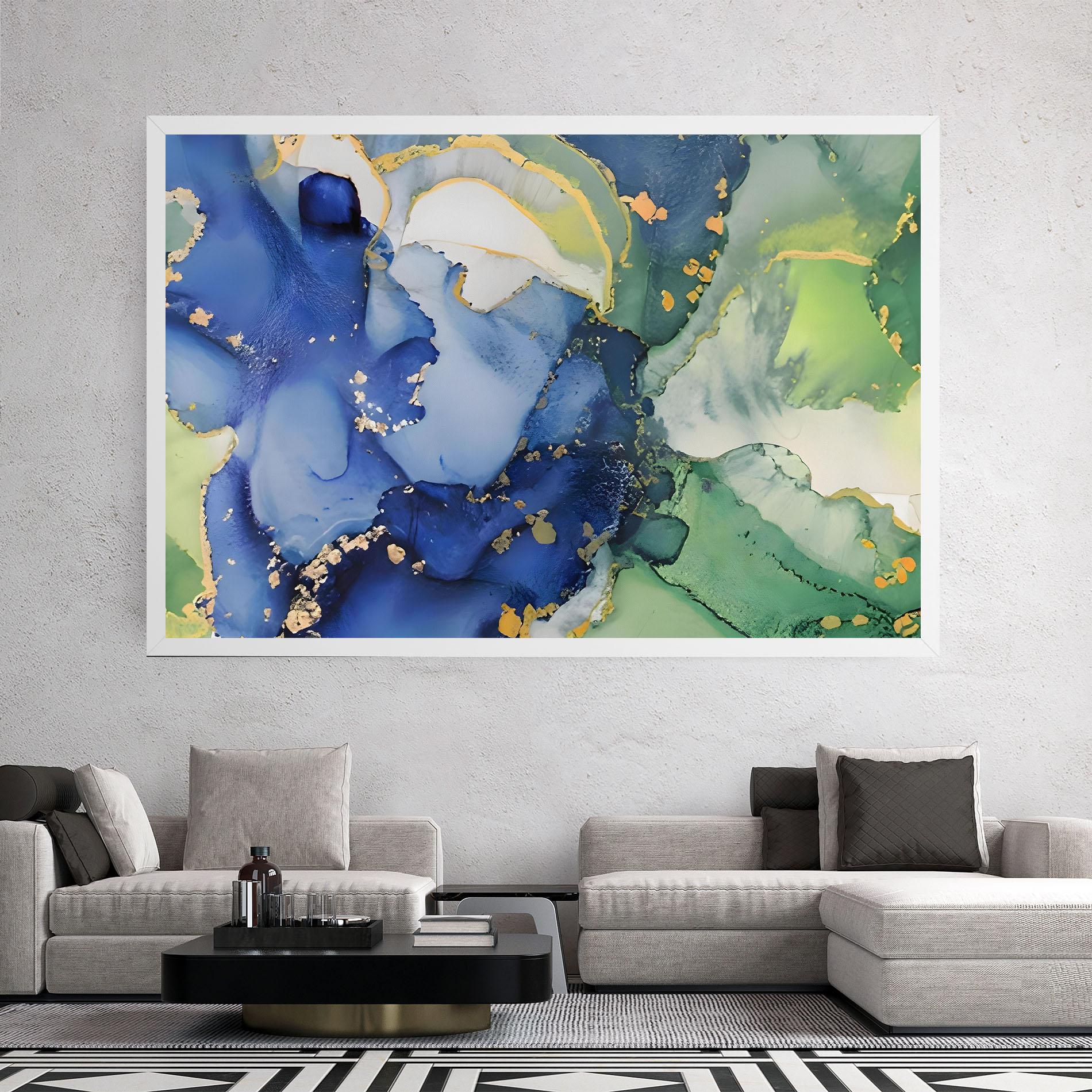 Obraz na Płótnie Green Paint Marble mockup 2