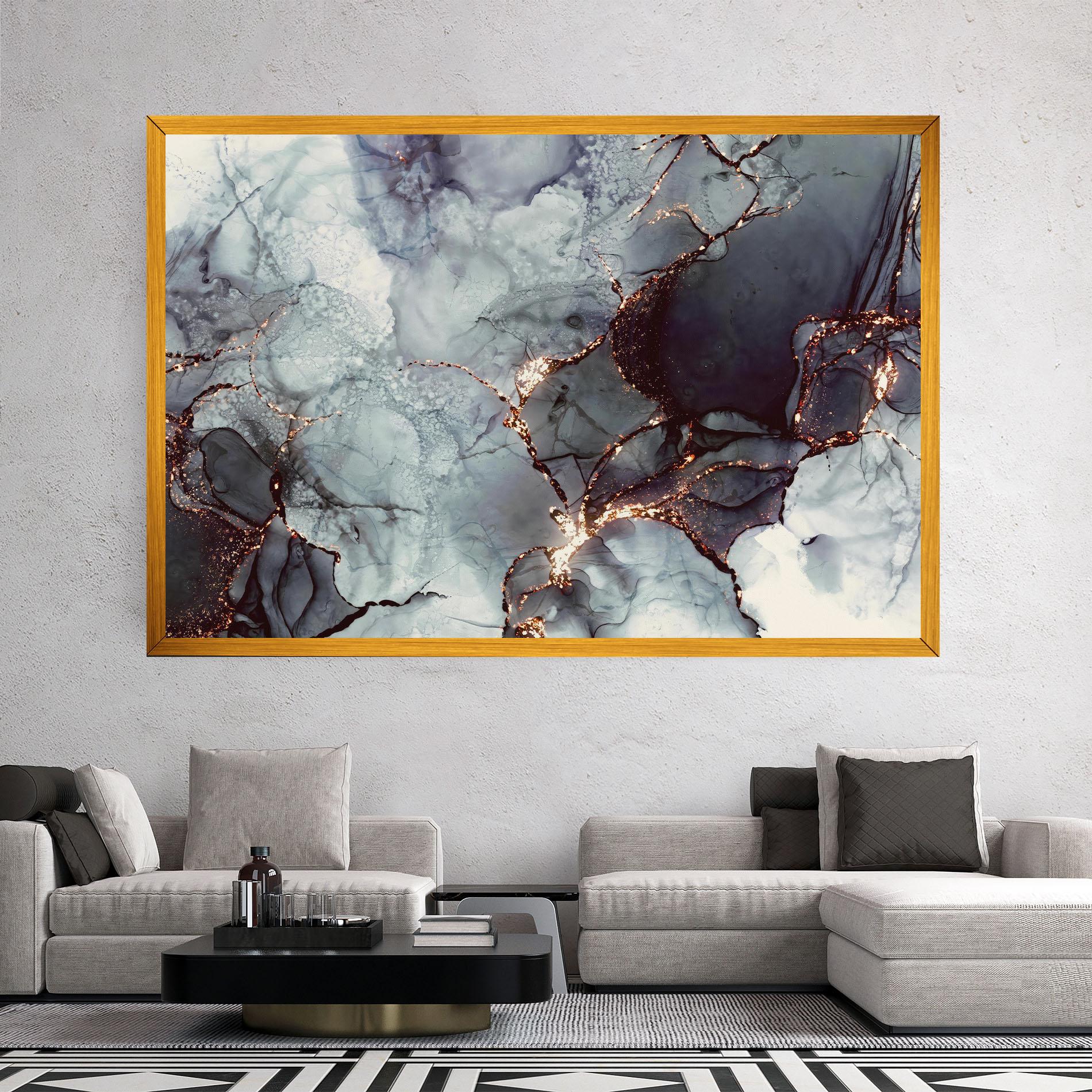 Obraz na Płótnie Abstract Gold Path mockup 2