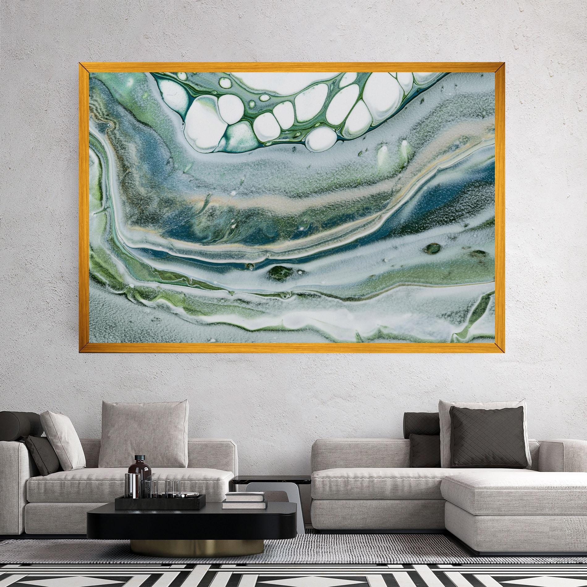 Obraz na Płótnie Dark Green Liquid mockup 2