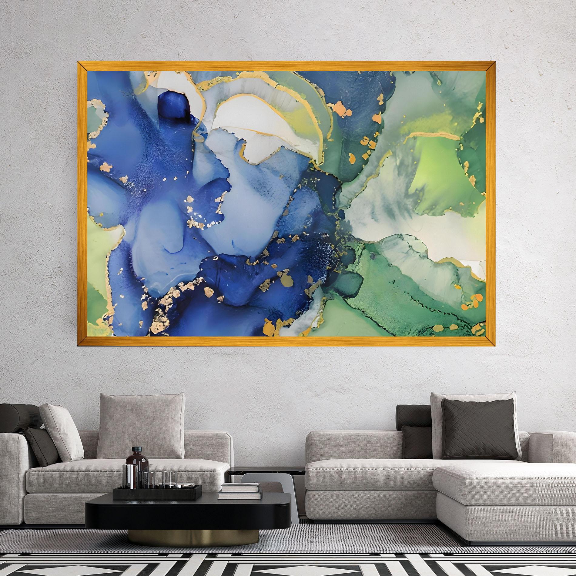 Obraz na Płótnie Green Paint Marble mockup 2