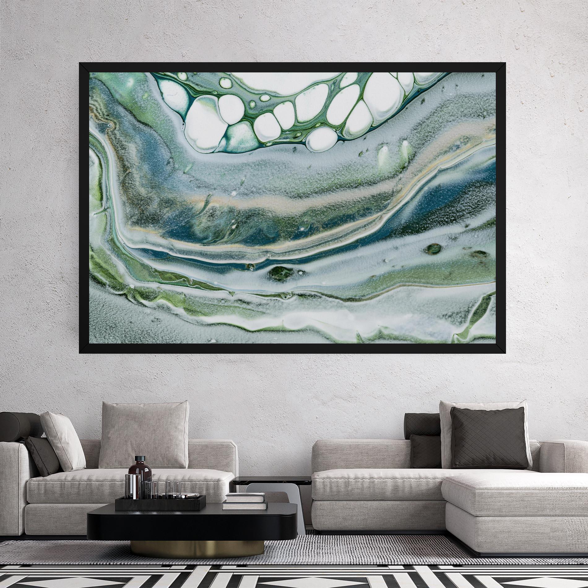 Obraz na Płótnie Dark Green Liquid mockup 2