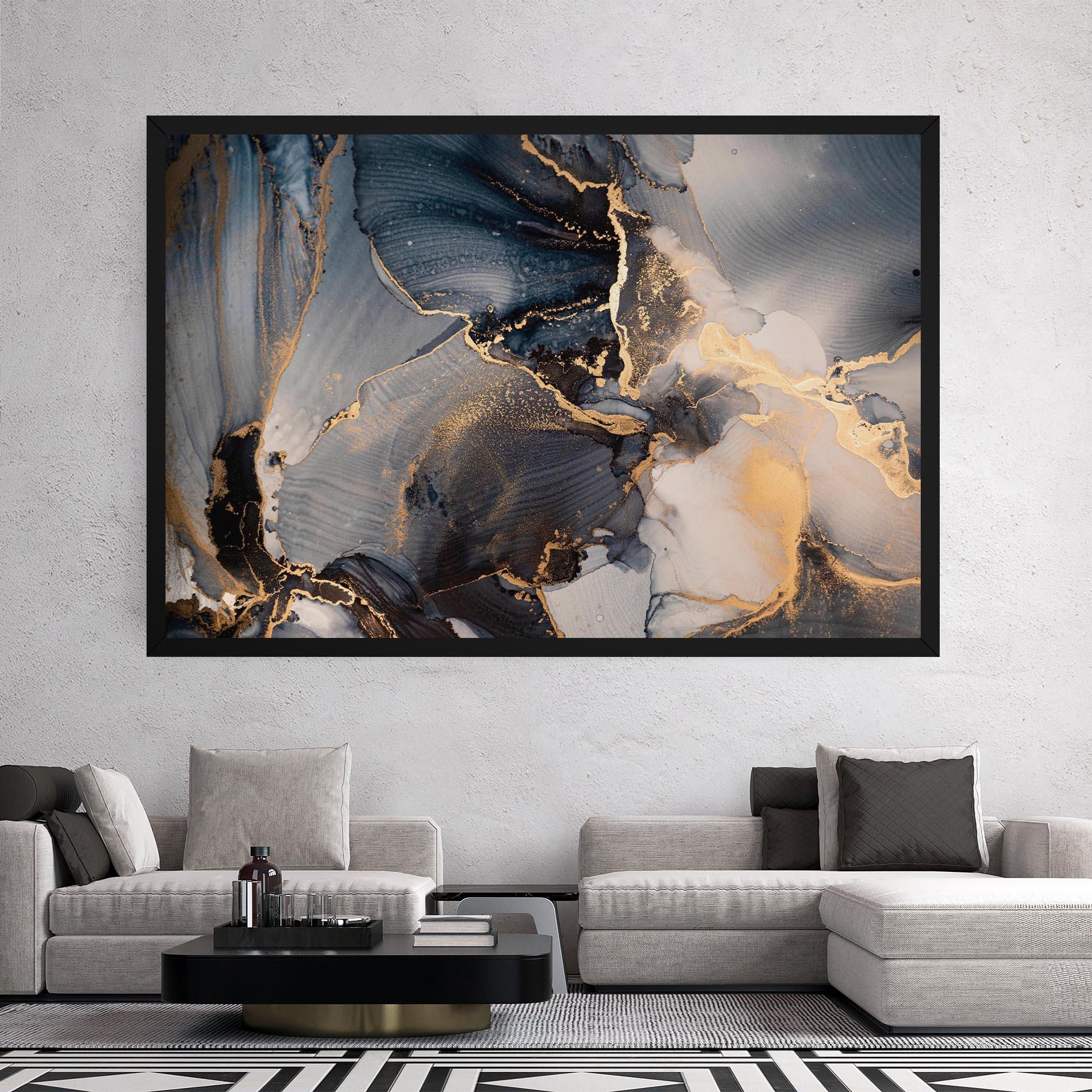 Obraz na Płótnie Golden Abstract Marble mockup 2