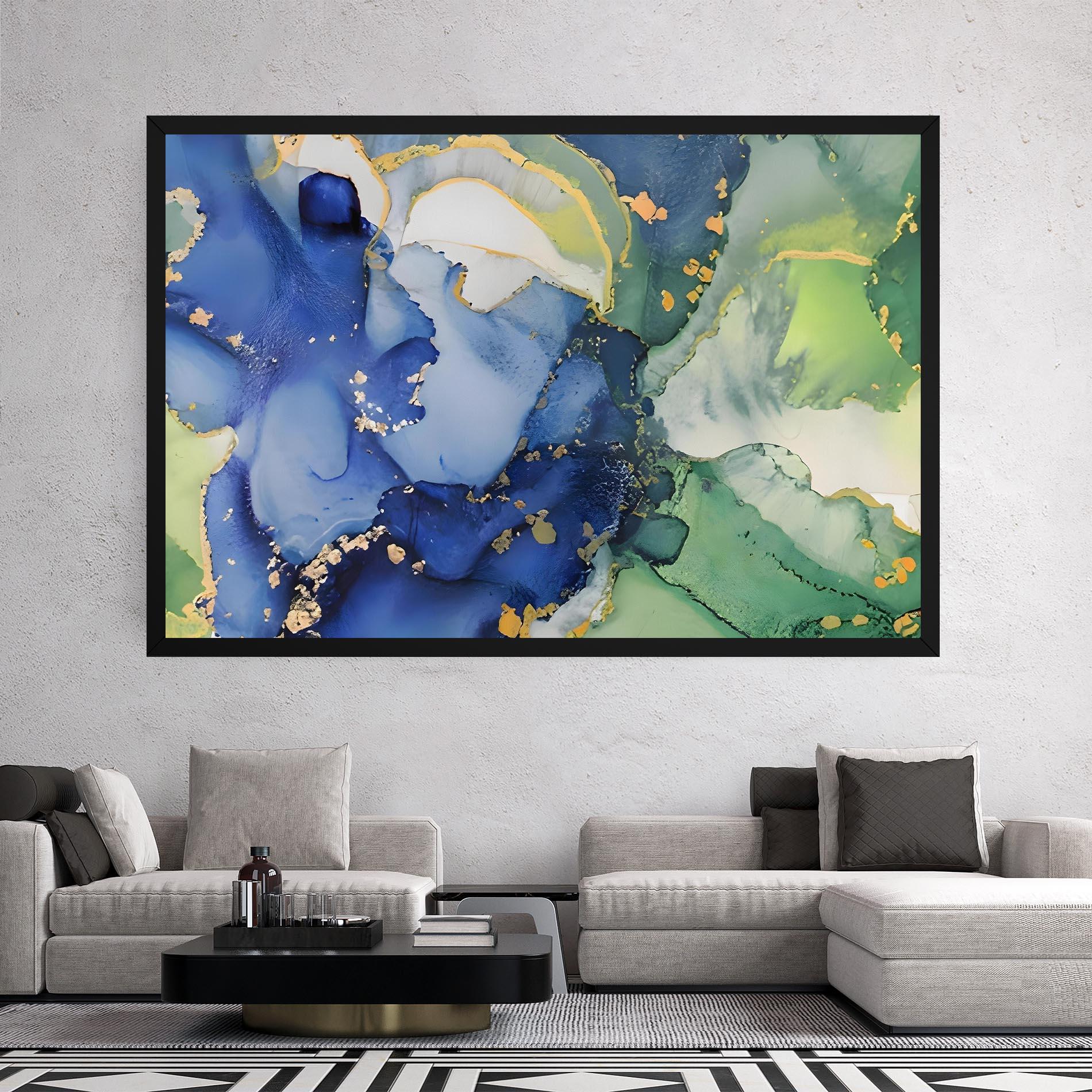 Obraz na Płótnie Green Paint Marble mockup 2