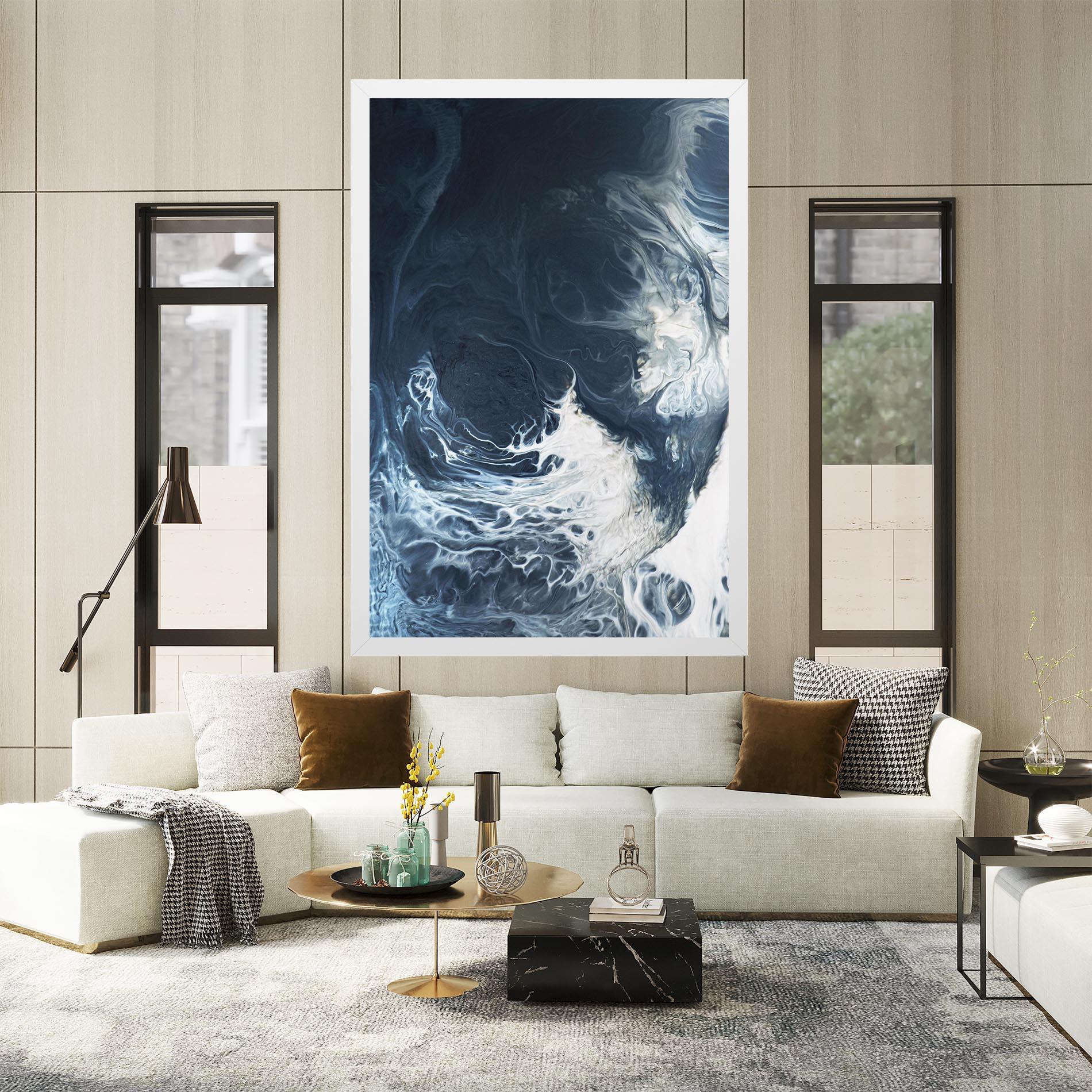 Obraz na Płótnie Dark Blue Wave mockup 2