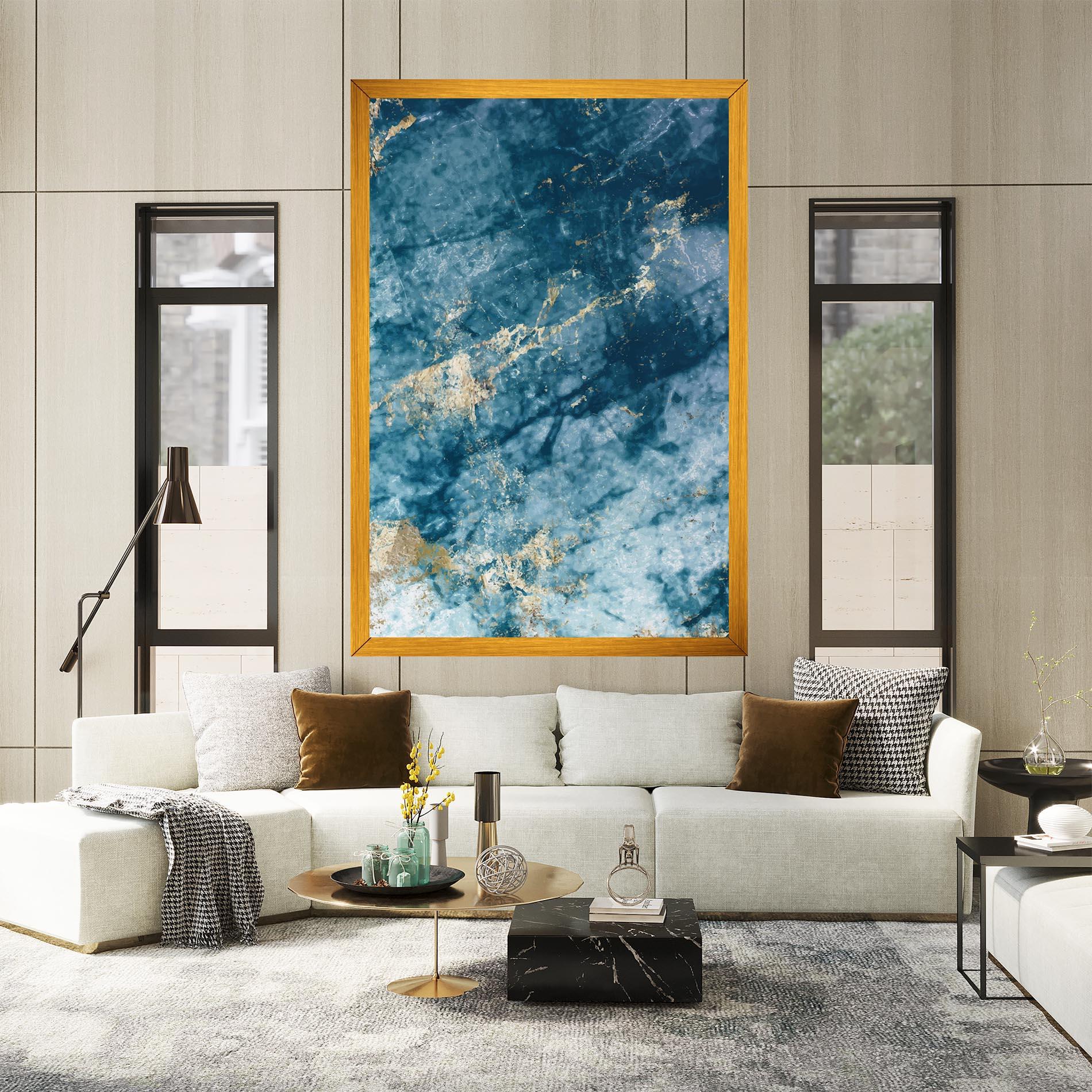 Obraz na Płótnie Blue Water Marble mockup 2