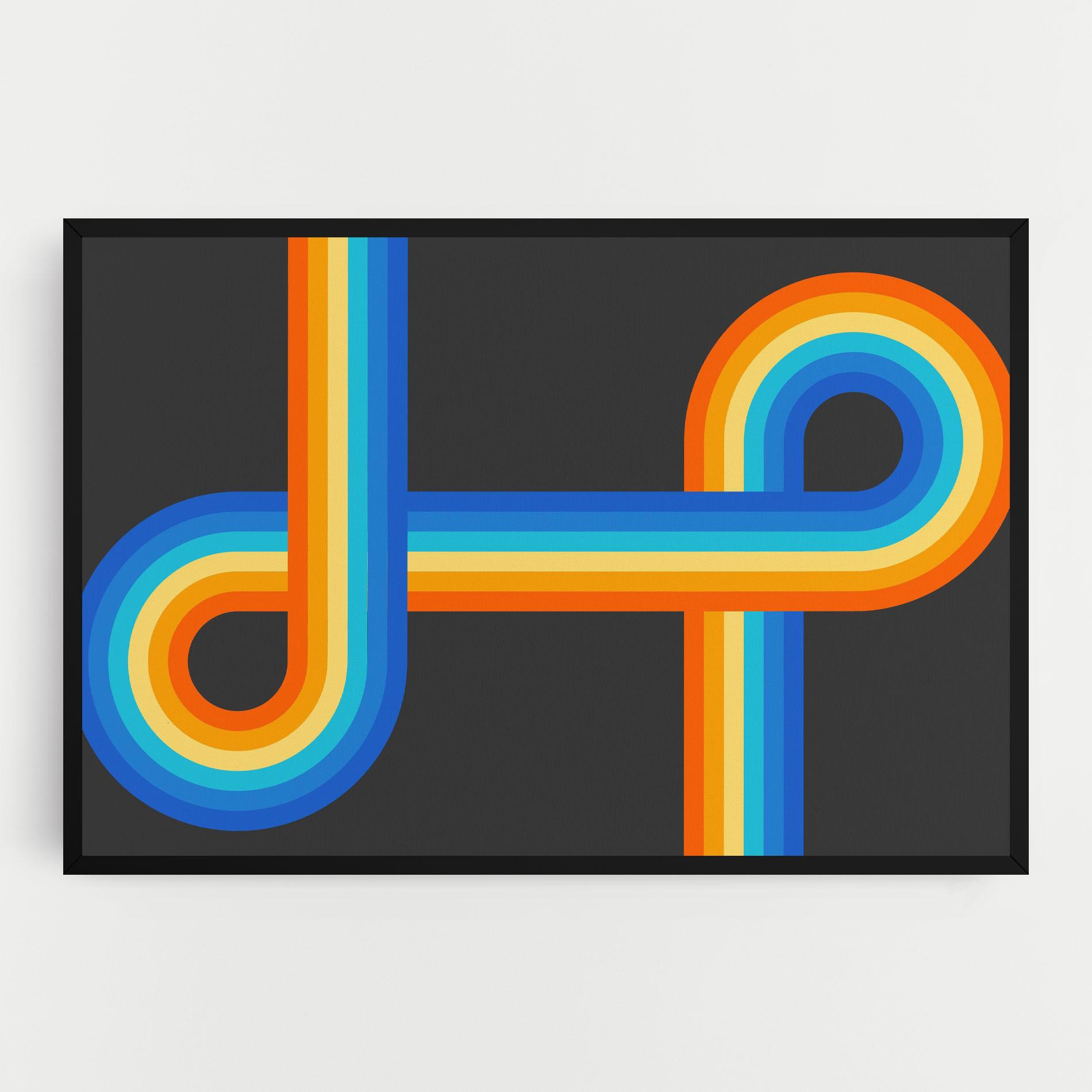 Obraz na Płótnie Vintage Ranbow mockup 0