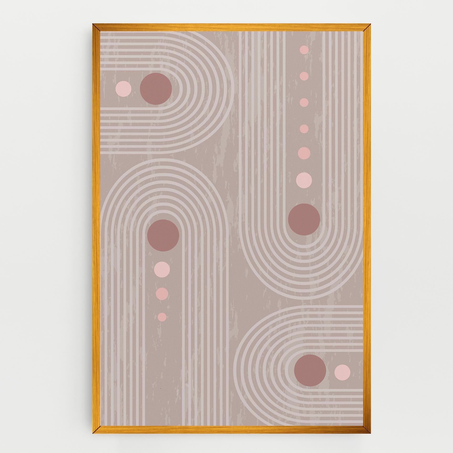 Obraz na Płótnie Pink Circle On Cream mockup 0