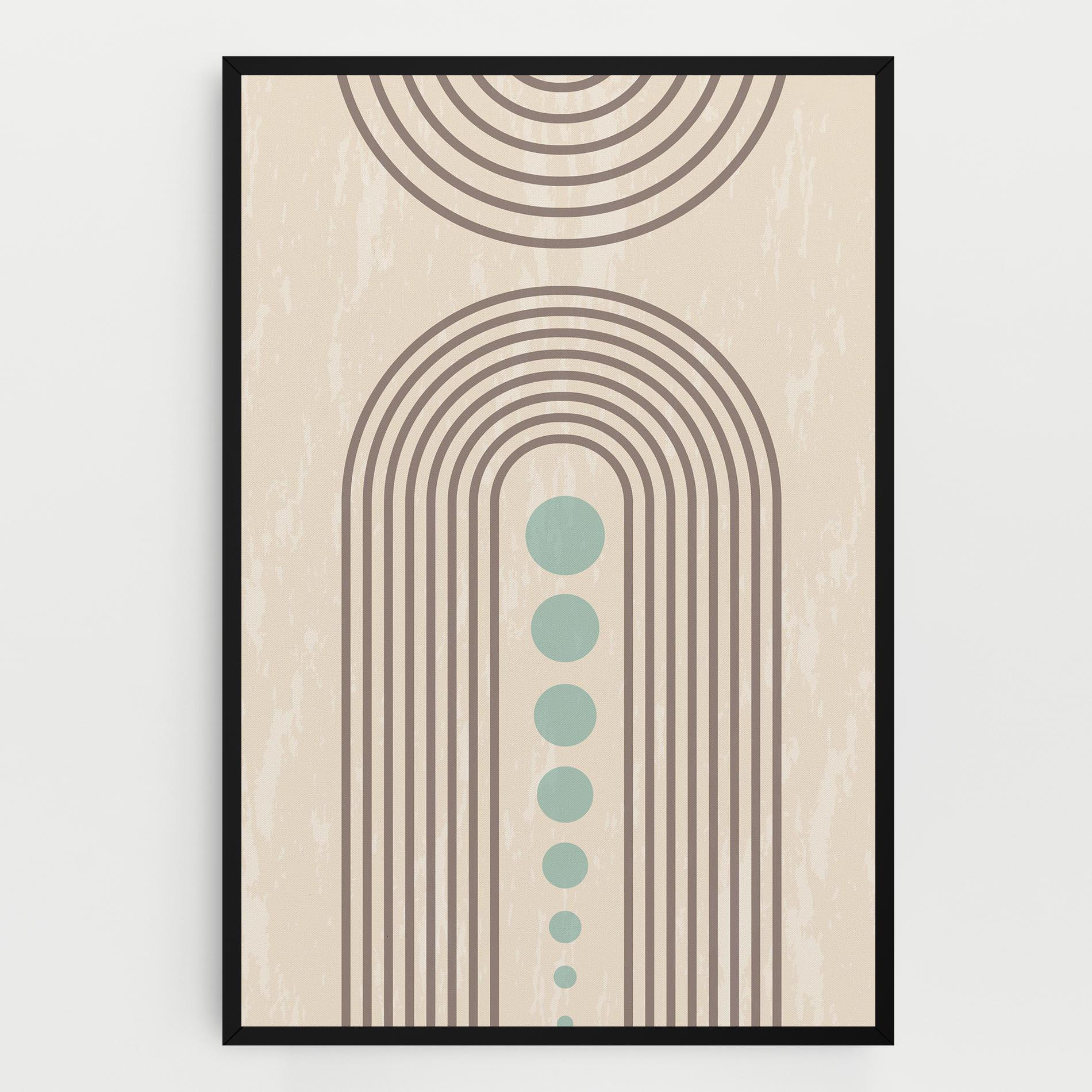 Obraz na Płótnie Cream Blue Circles mockup 0